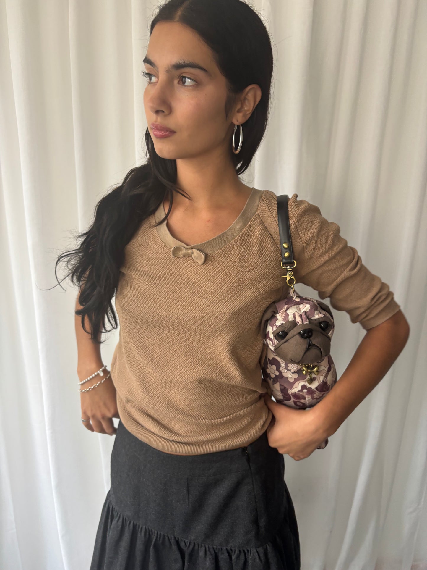 Burberry Beige 3/4 Sleeve Top