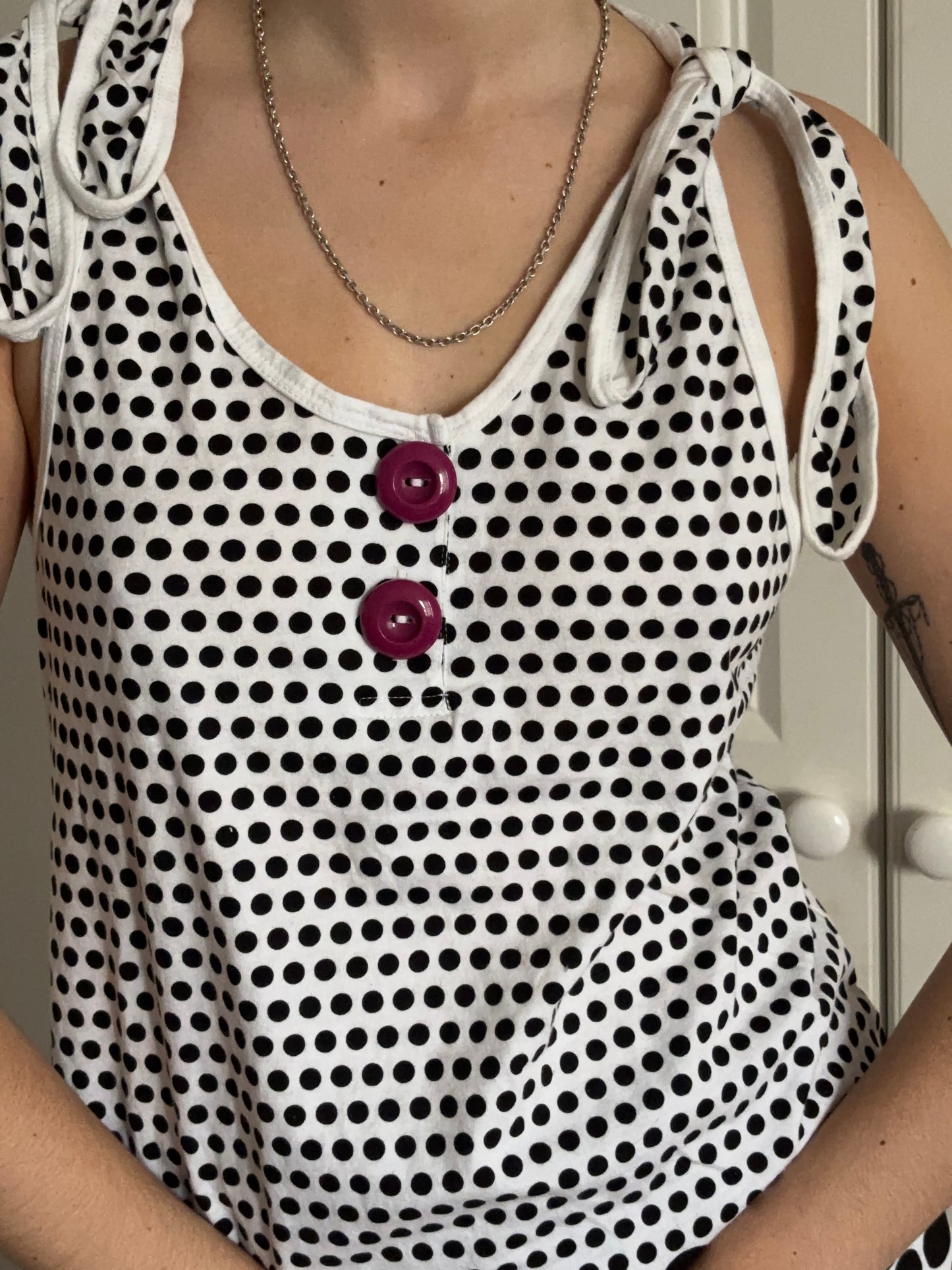 Sonia Rykiel White Polka Dot Vest