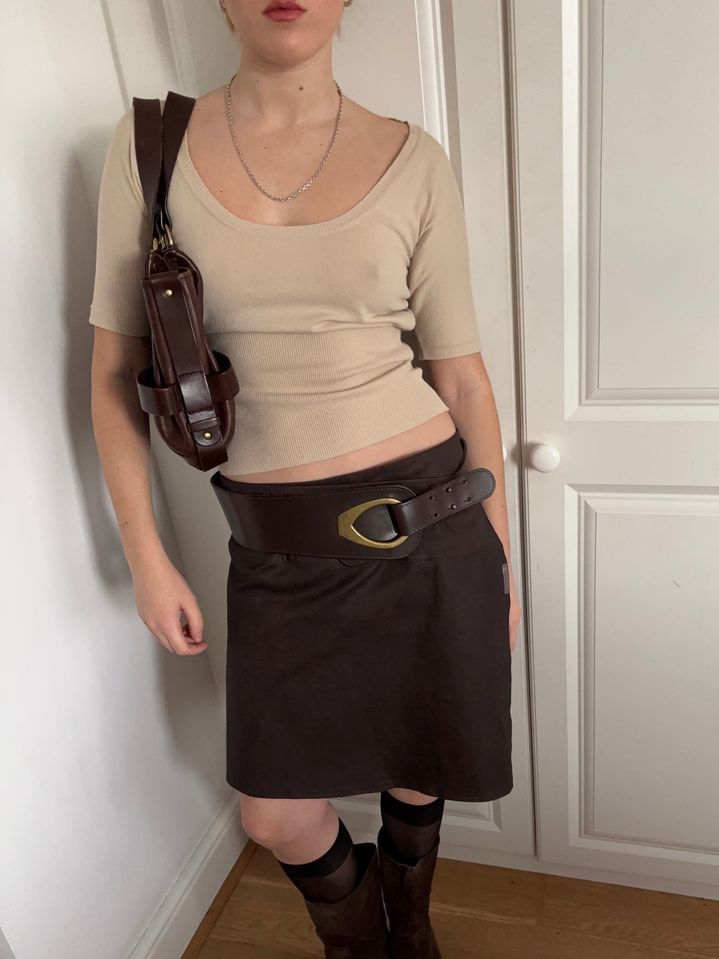 Créatif-à-Porter Brown Asymmetric Skirt