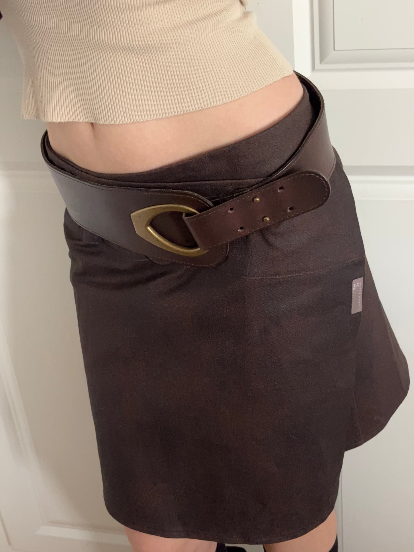 Créatif-à-Porter Brown Asymmetric Skirt