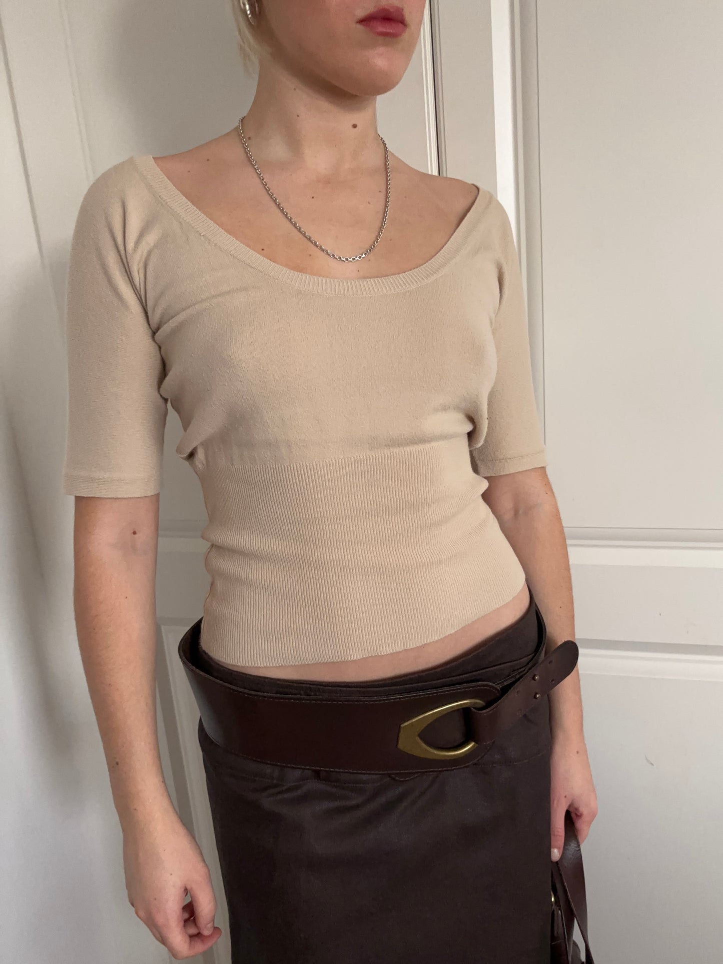 United Colors of Benetton Beige Knit Top