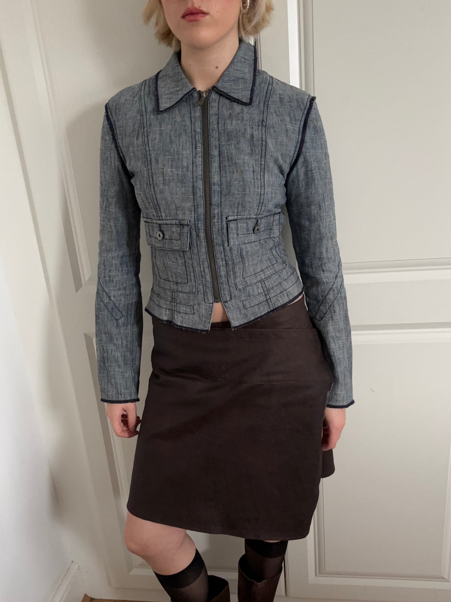 Mexx Blue Linen Jacket