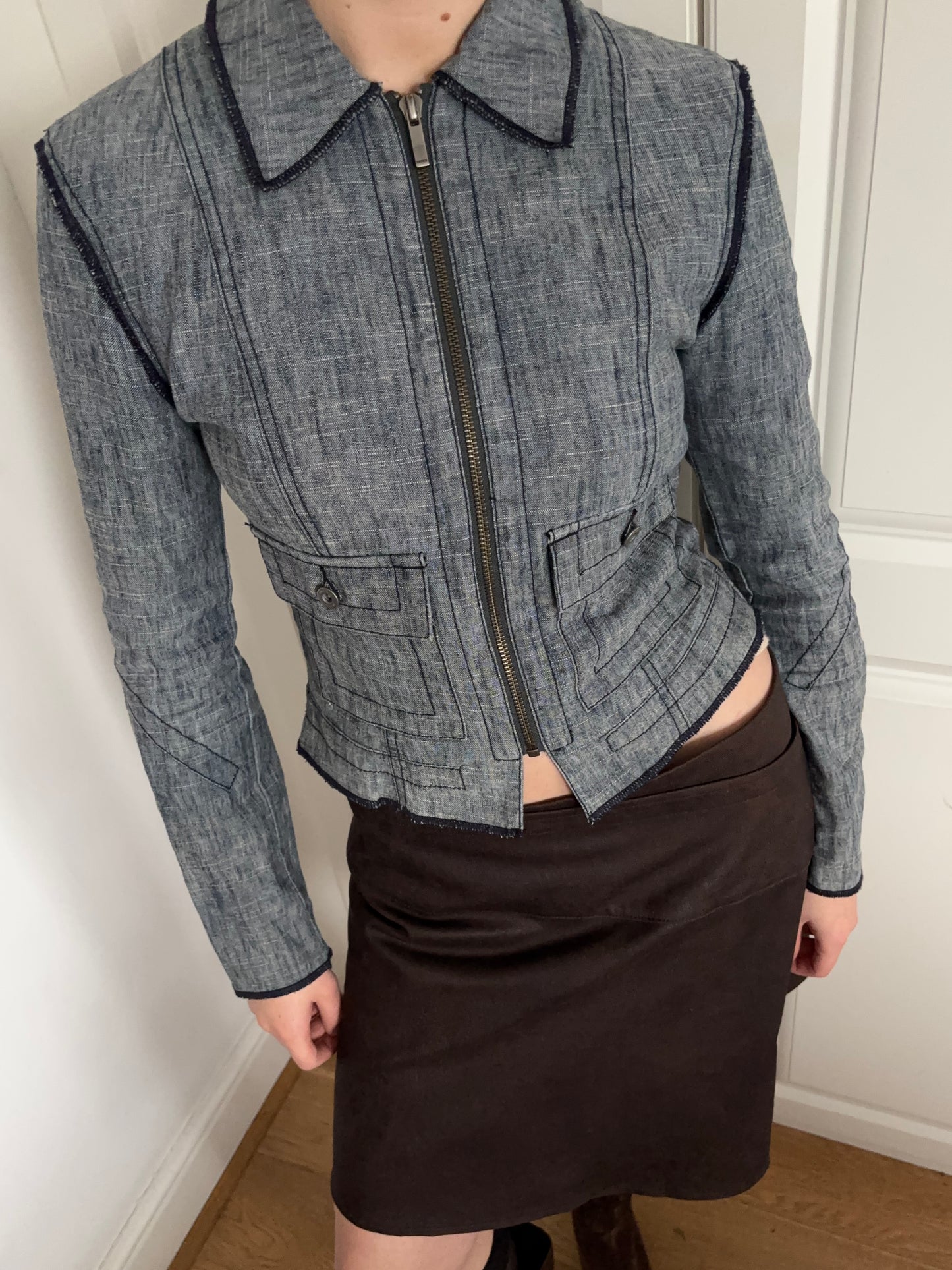 Mexx Blue Linen Jacket