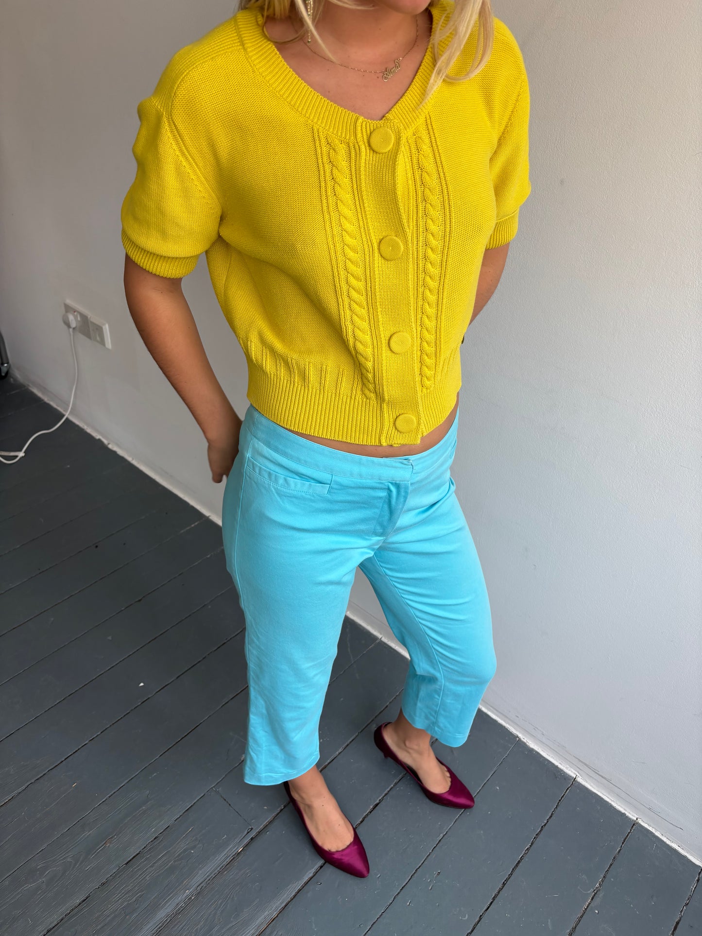 See by Chloé Yellow Knit Cardigan