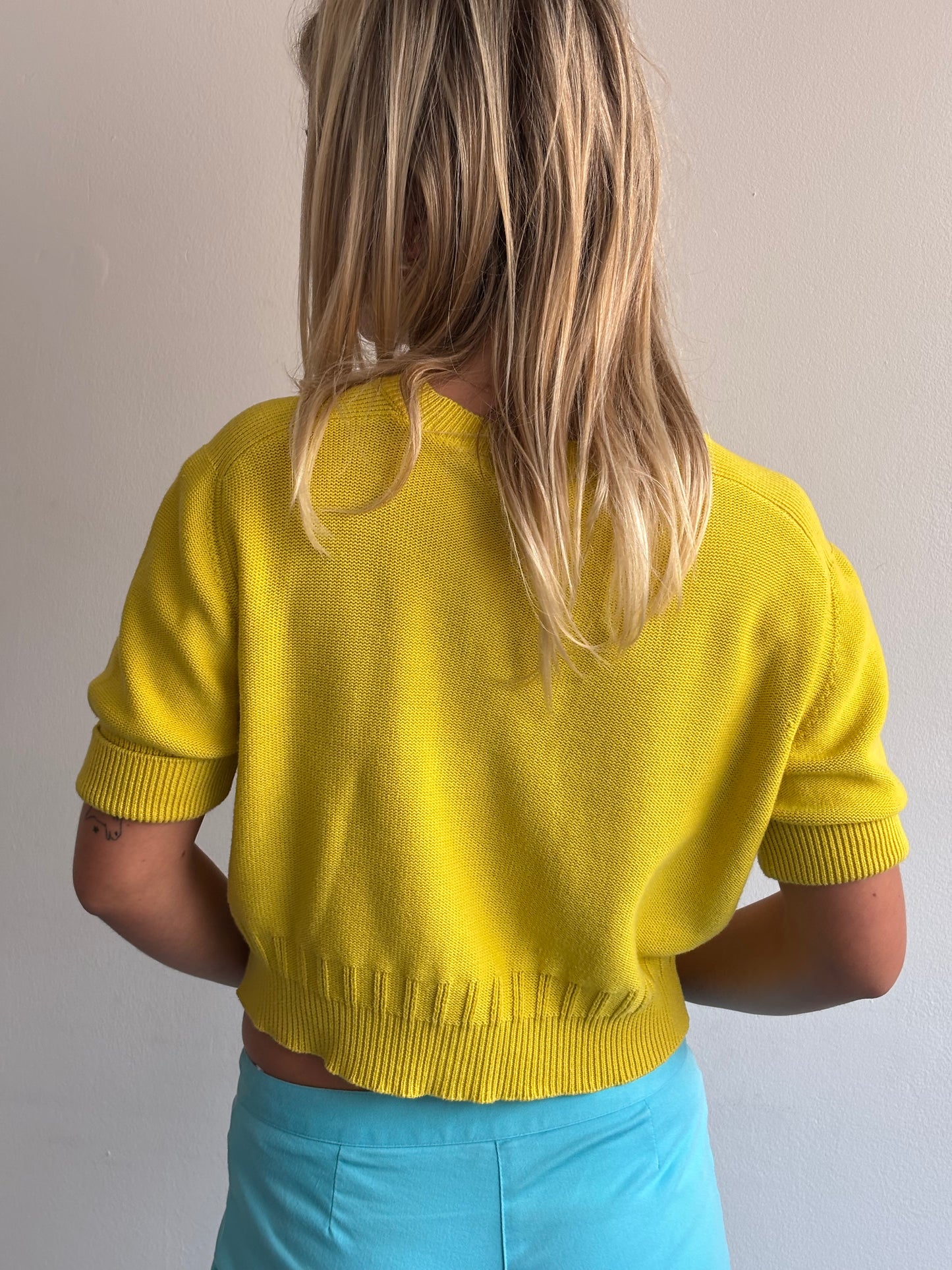 See by Chloé Yellow Knit Cardigan