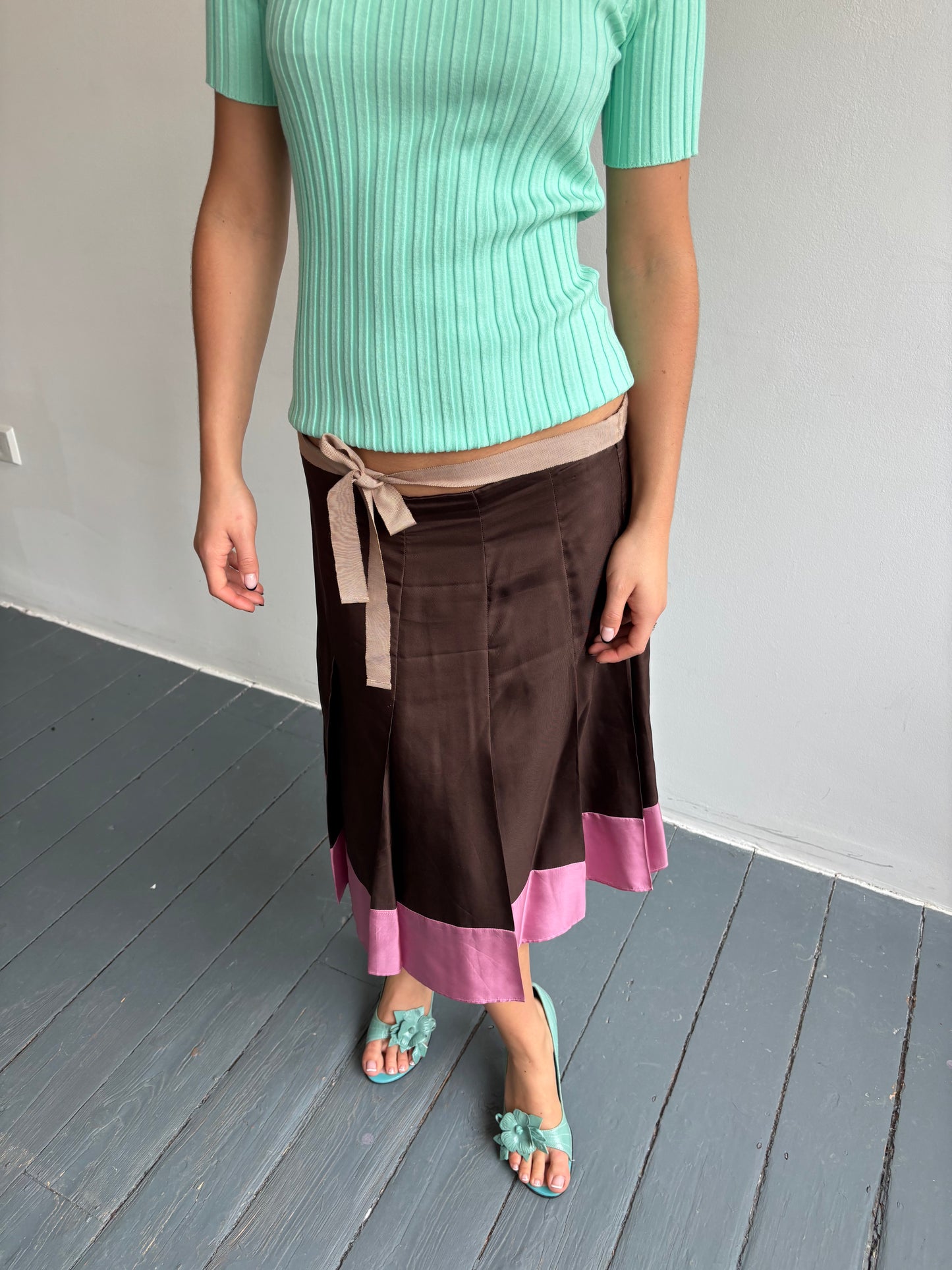 Vintage Seafoam Ribbed Top