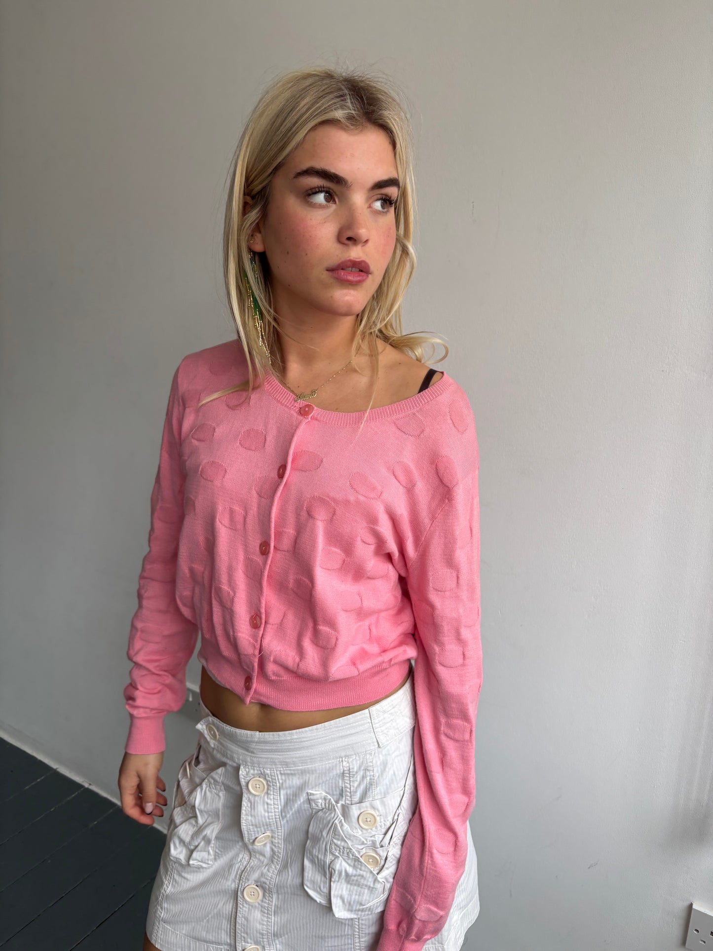 See by Chloé Pink Knit Cardigan