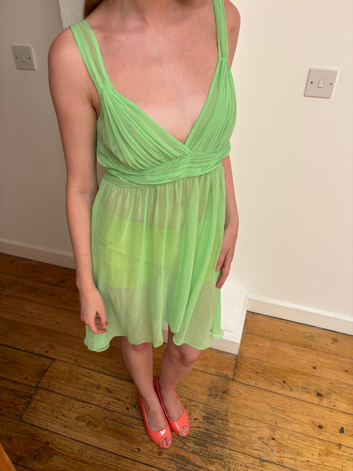 Victoria's Secret Green Sheer Dress