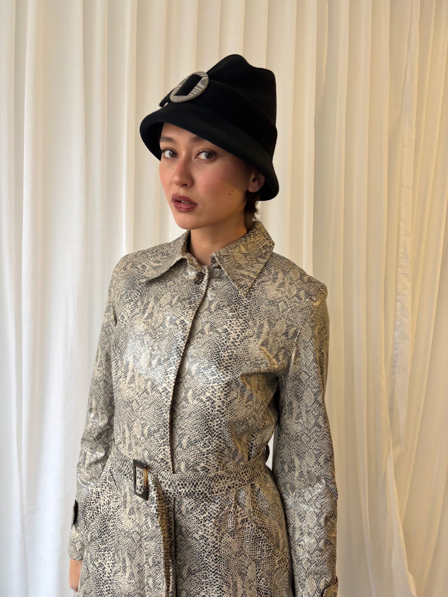 Vintage Black Wool Hat
