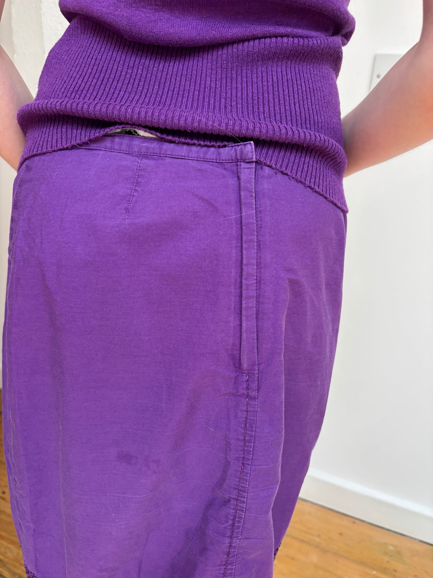 French Connection Purple Midi Skirt
