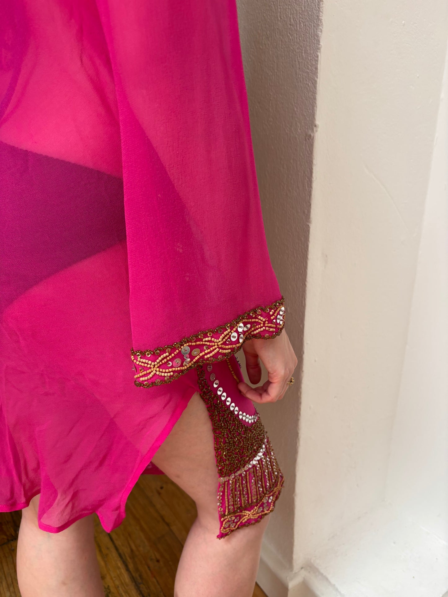 Vintage Hot Pink Sequin Dress