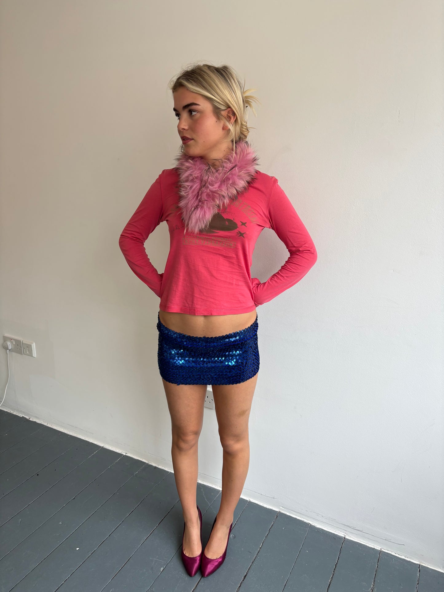Diesel Pink Long Sleeve T-shirt