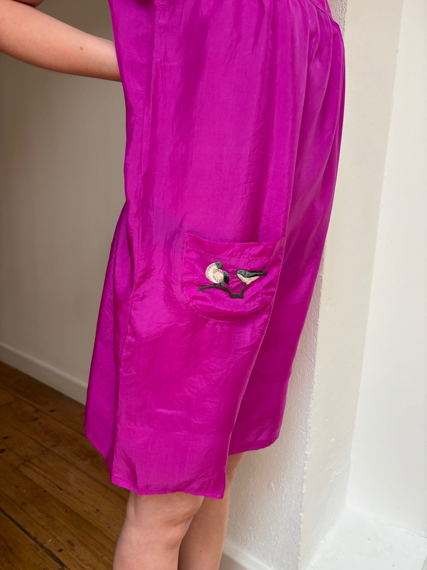 Ballaju Cerise Silk Dress