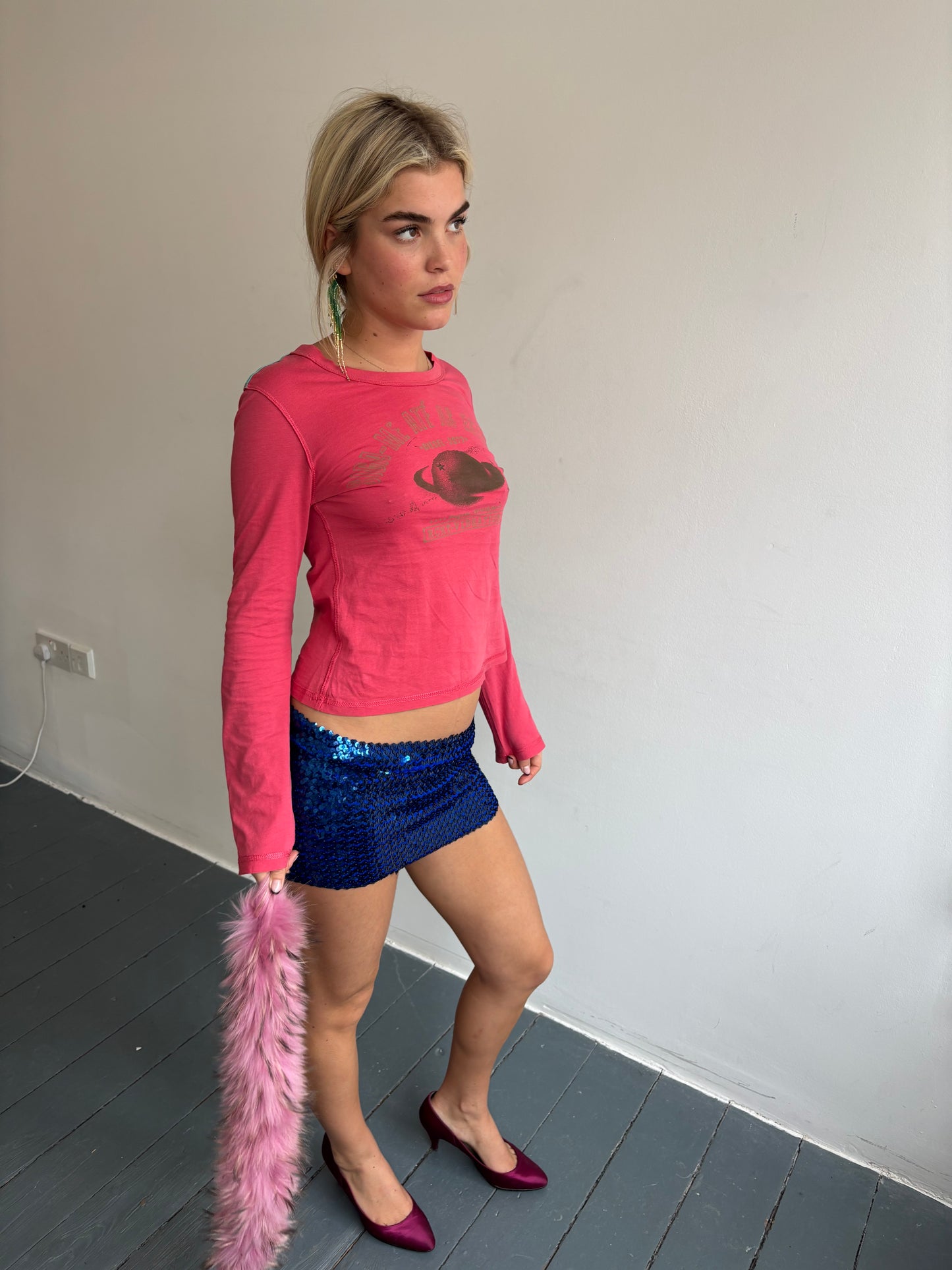 Diesel Pink Long Sleeve T-shirt