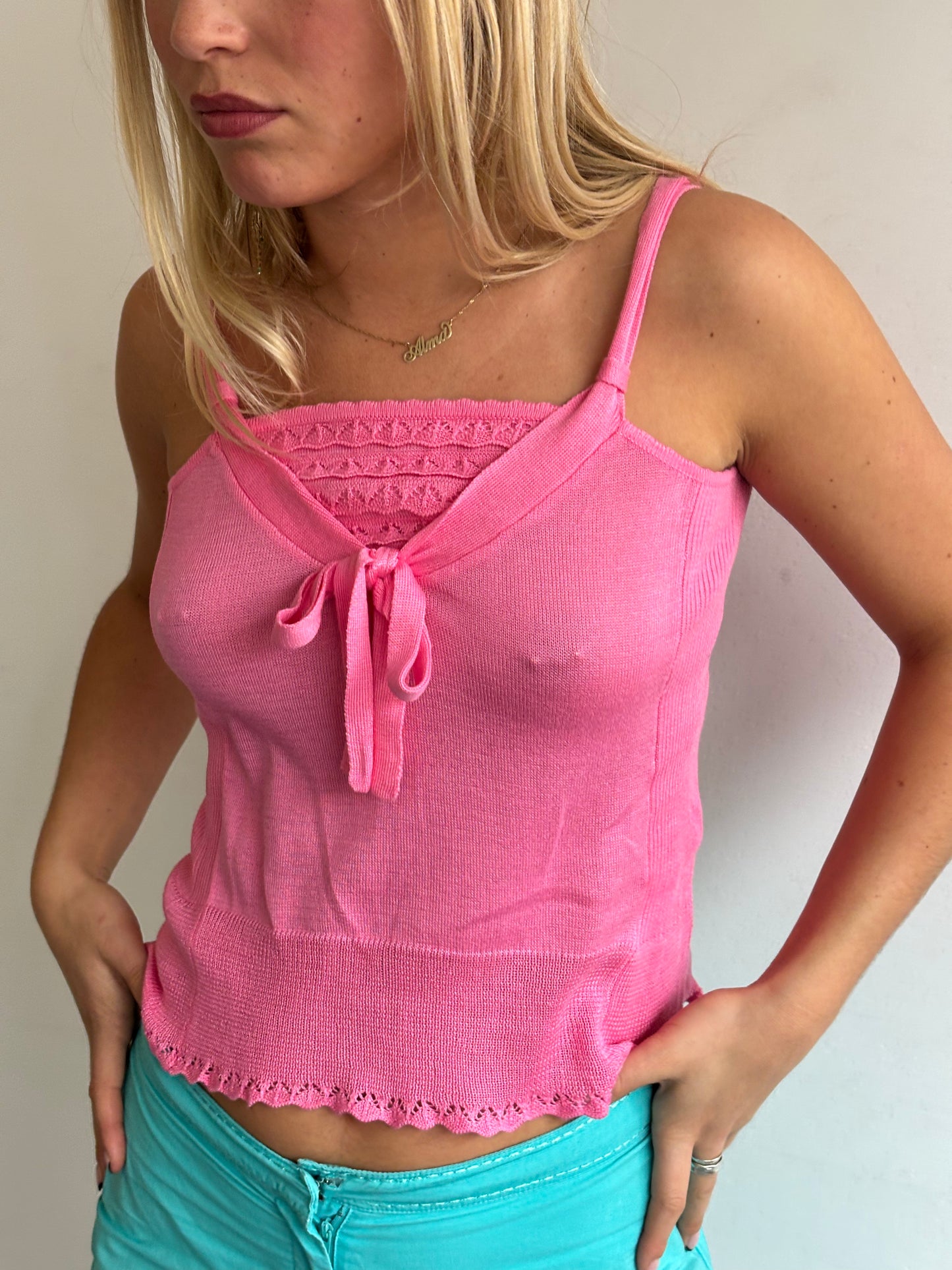 Ermanno Scervino Pink Knit Vest
