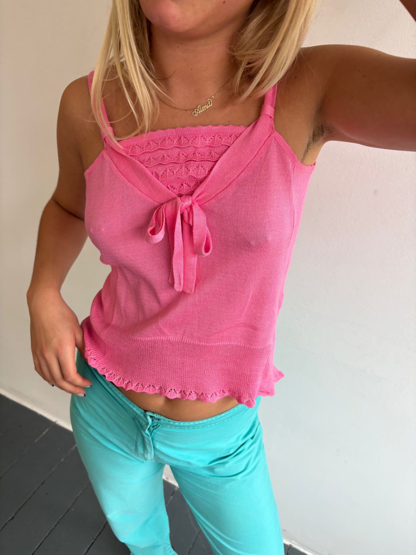 Ermanno Scervino Pink Knit Vest