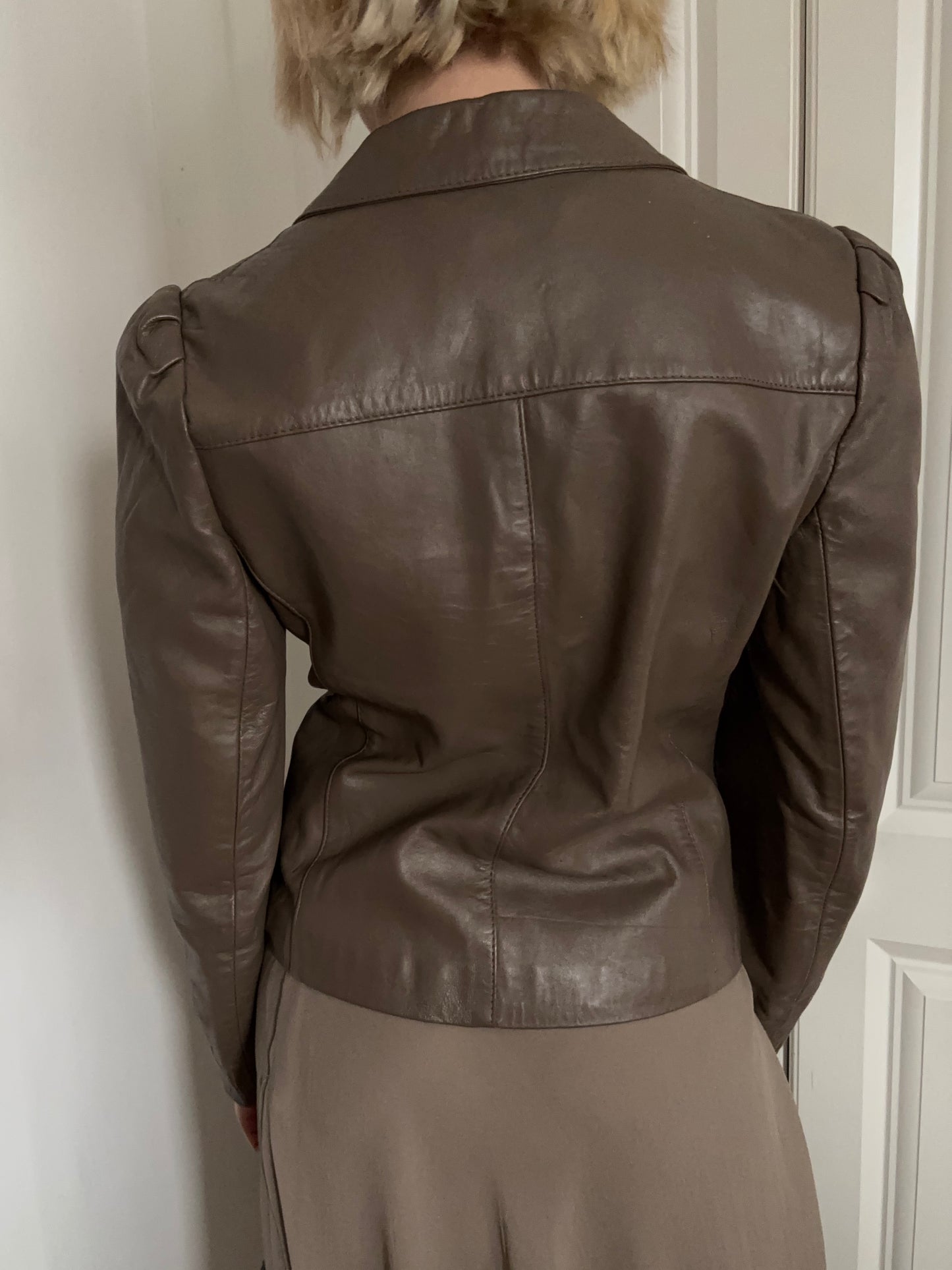 Vintage Stone Leather Jacket