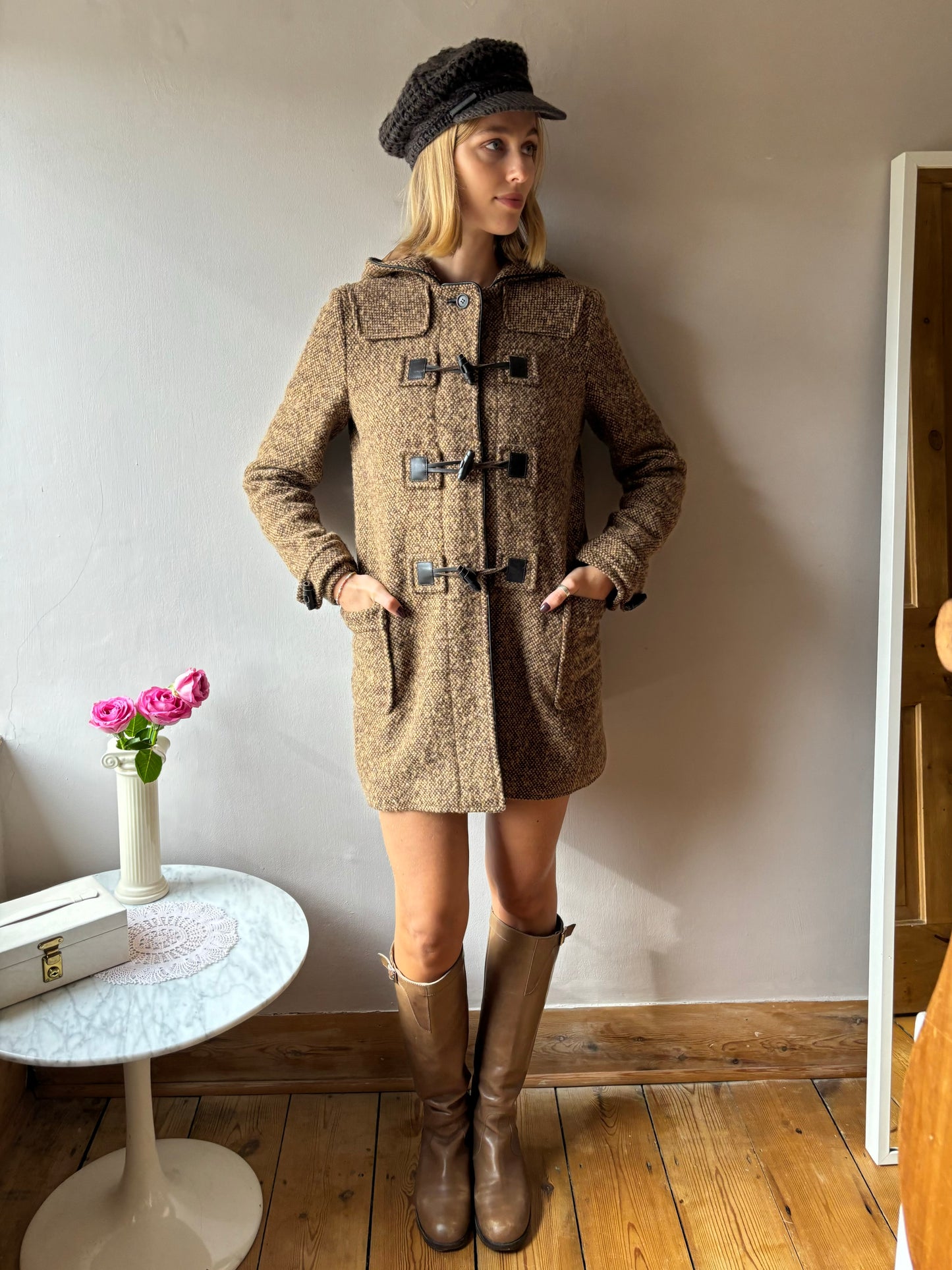 Miu Miu Tweed Duffle Coat