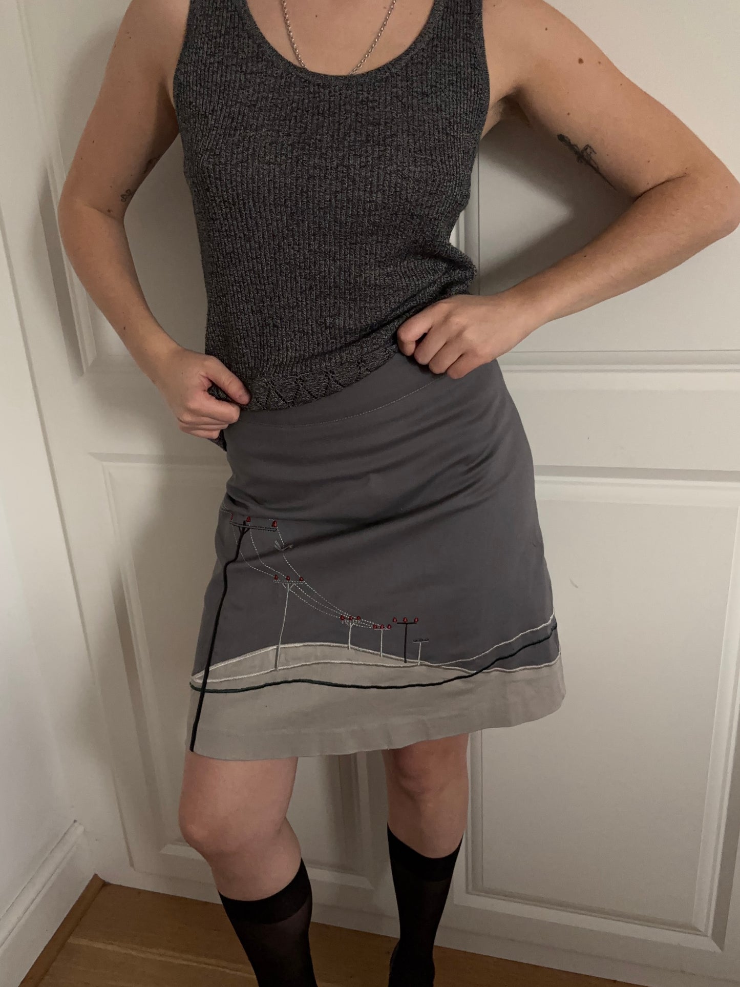 Nicola Quilter Grey Skirt