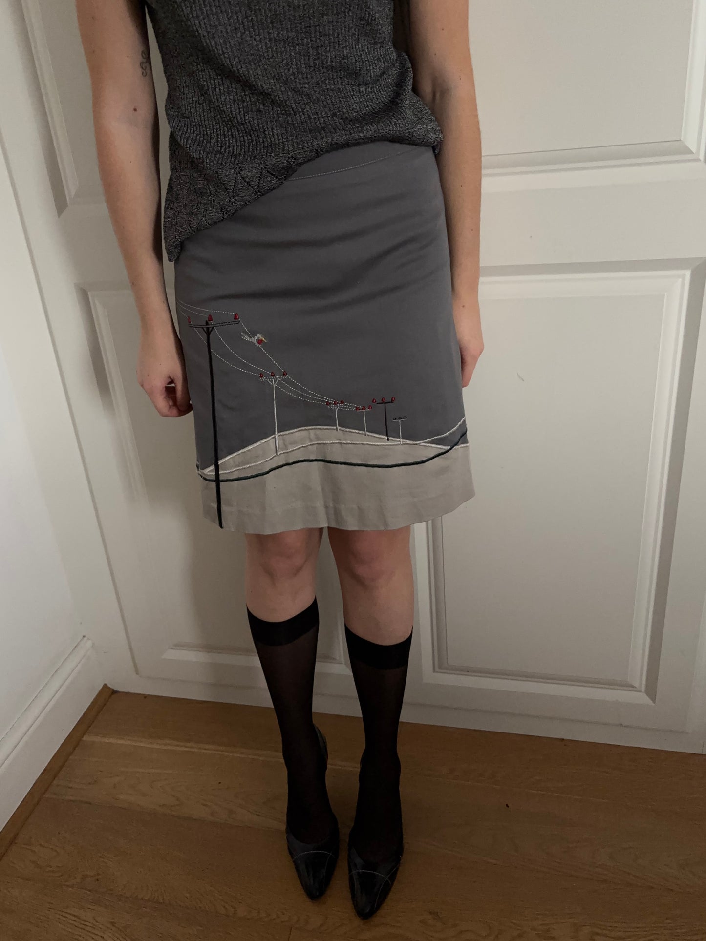 Nicola Quilter Grey Skirt