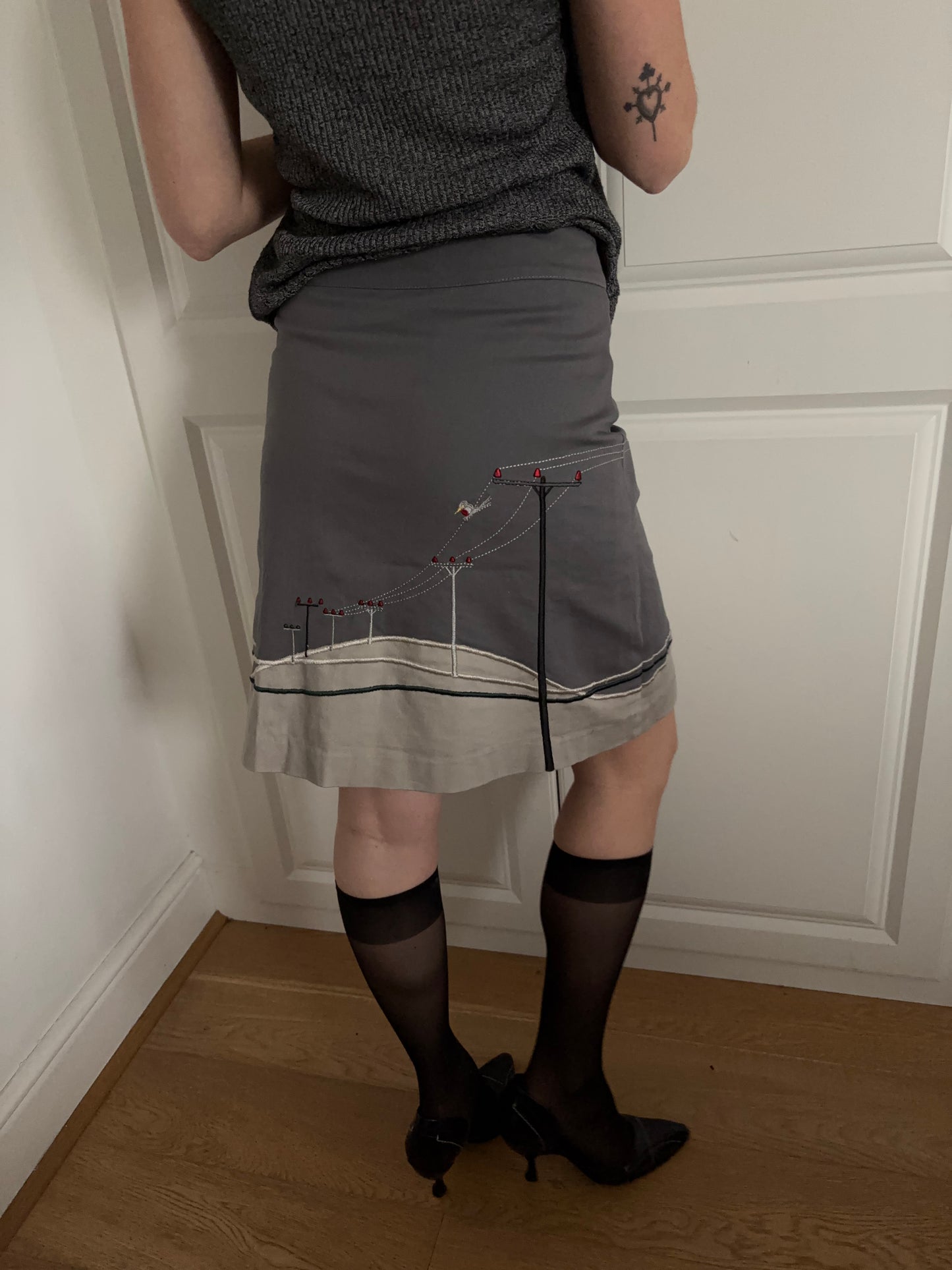 Nicola Quilter Grey Skirt