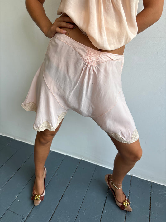 Vintage 1930s Pink Silk Cami Shorts