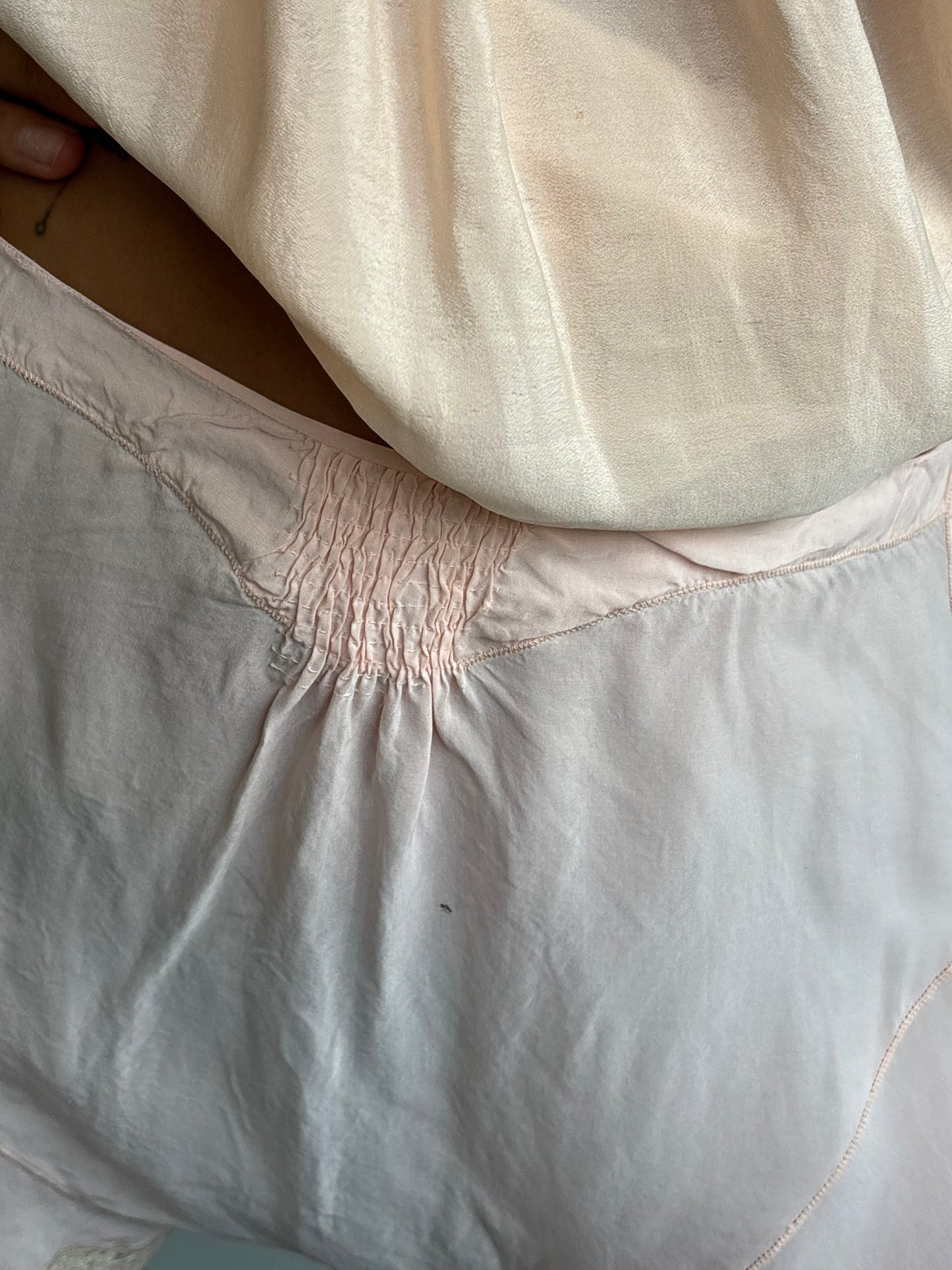 Vintage 1930s Pink Silk Cami Shorts