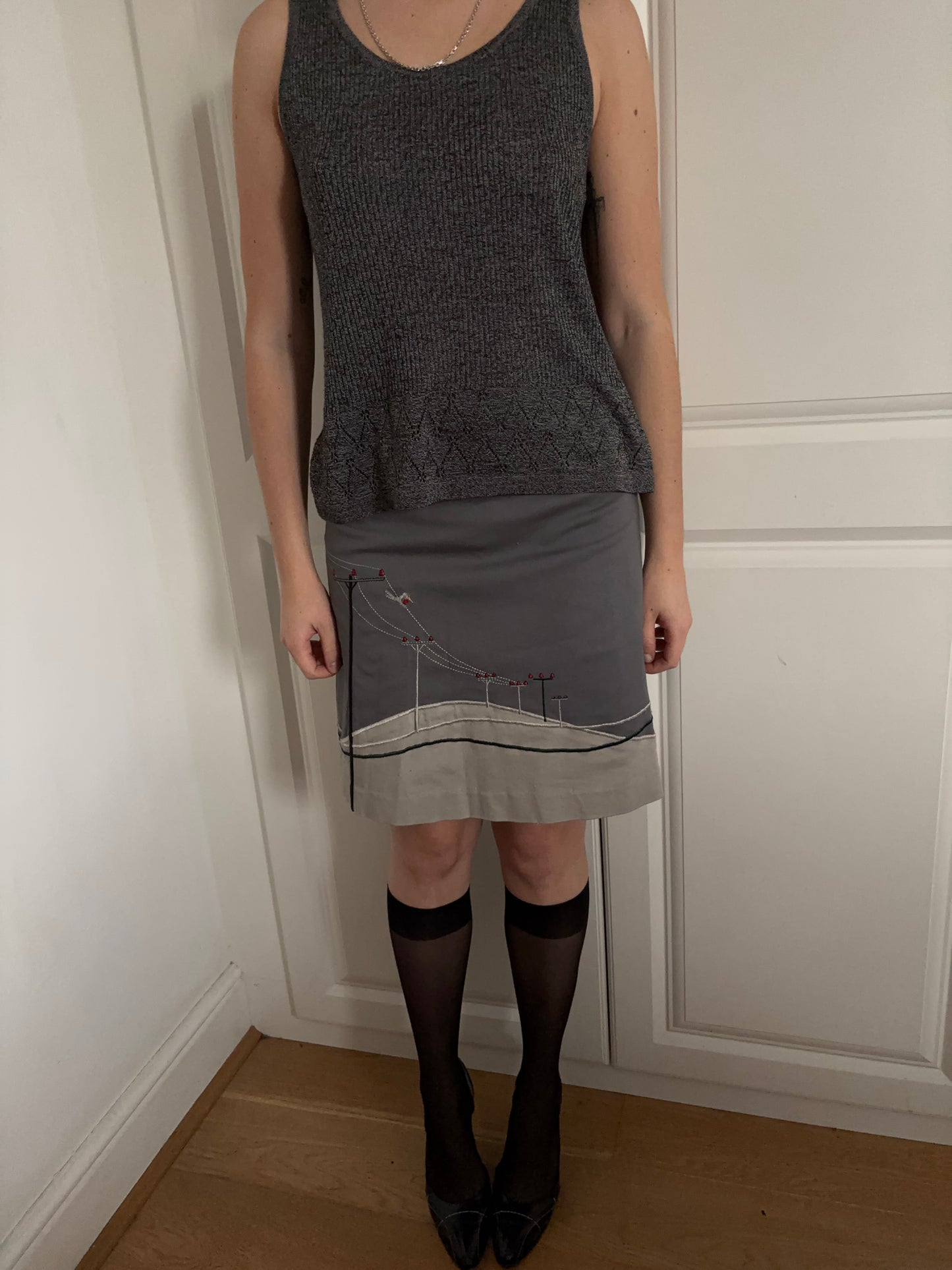 Nicola Quilter Grey Skirt