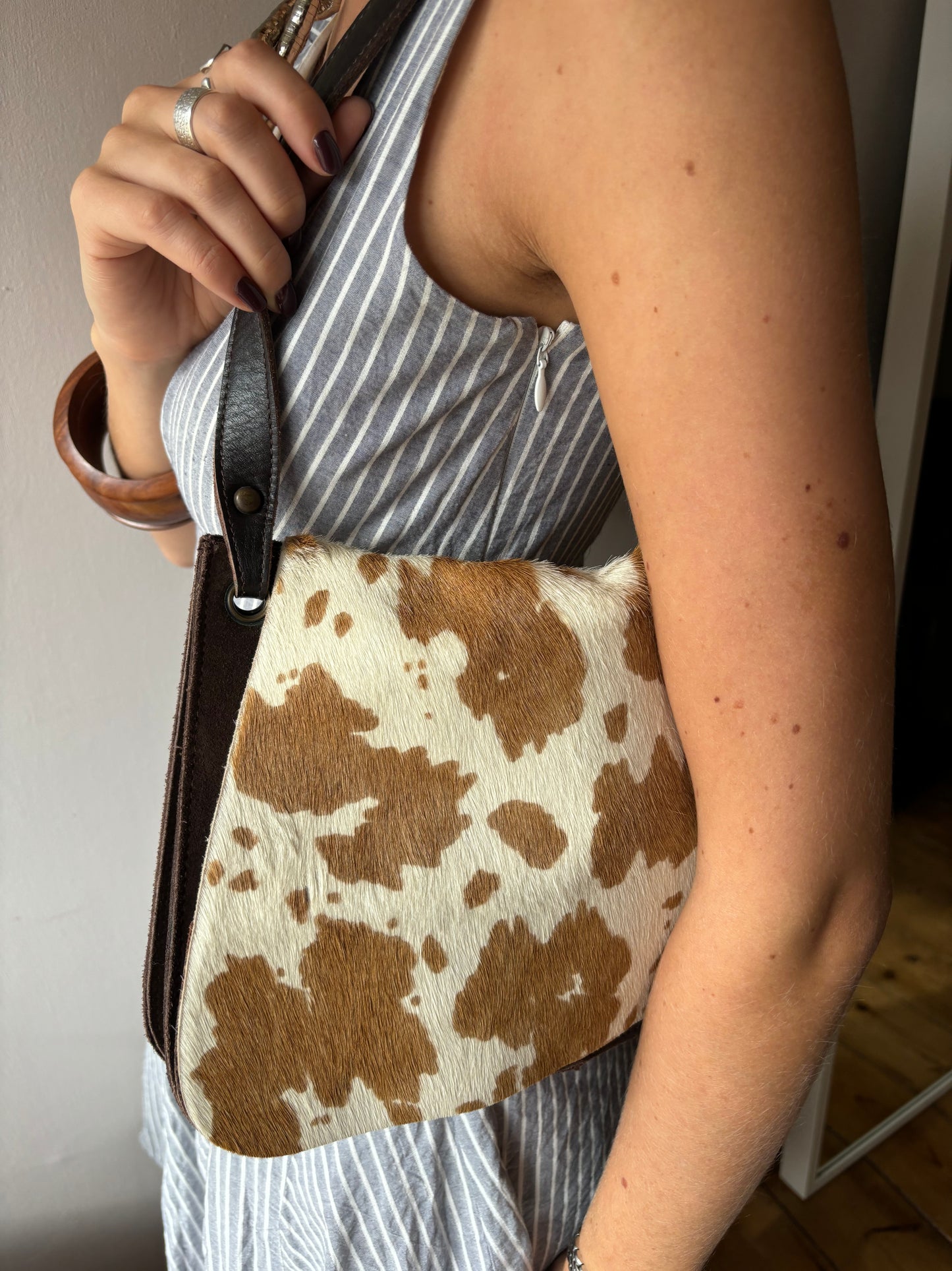 Torrens Pony Hair Cow Print Bag