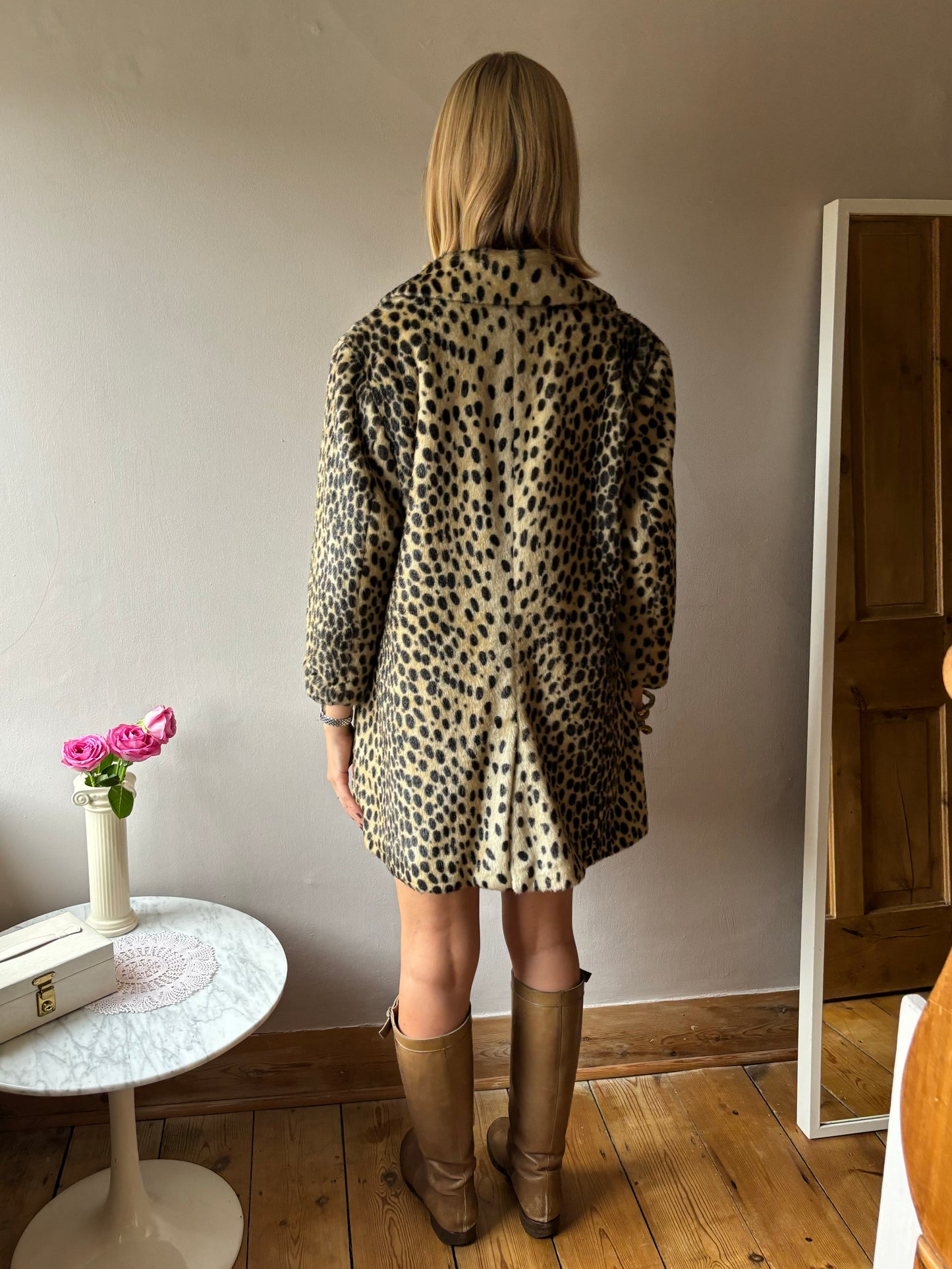 Vintage Cheetah Print Coat