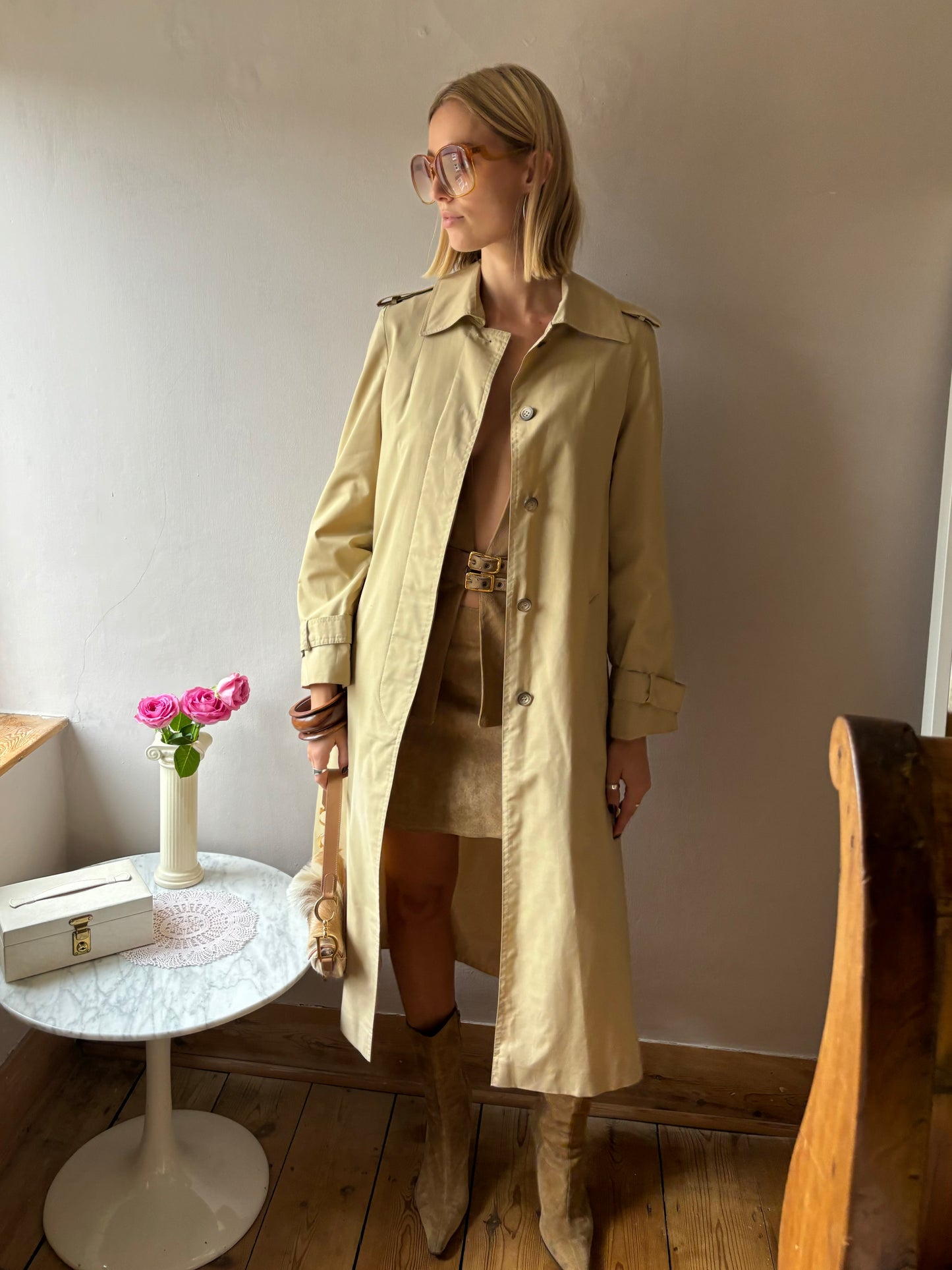 Vintage Camel Trench Coat