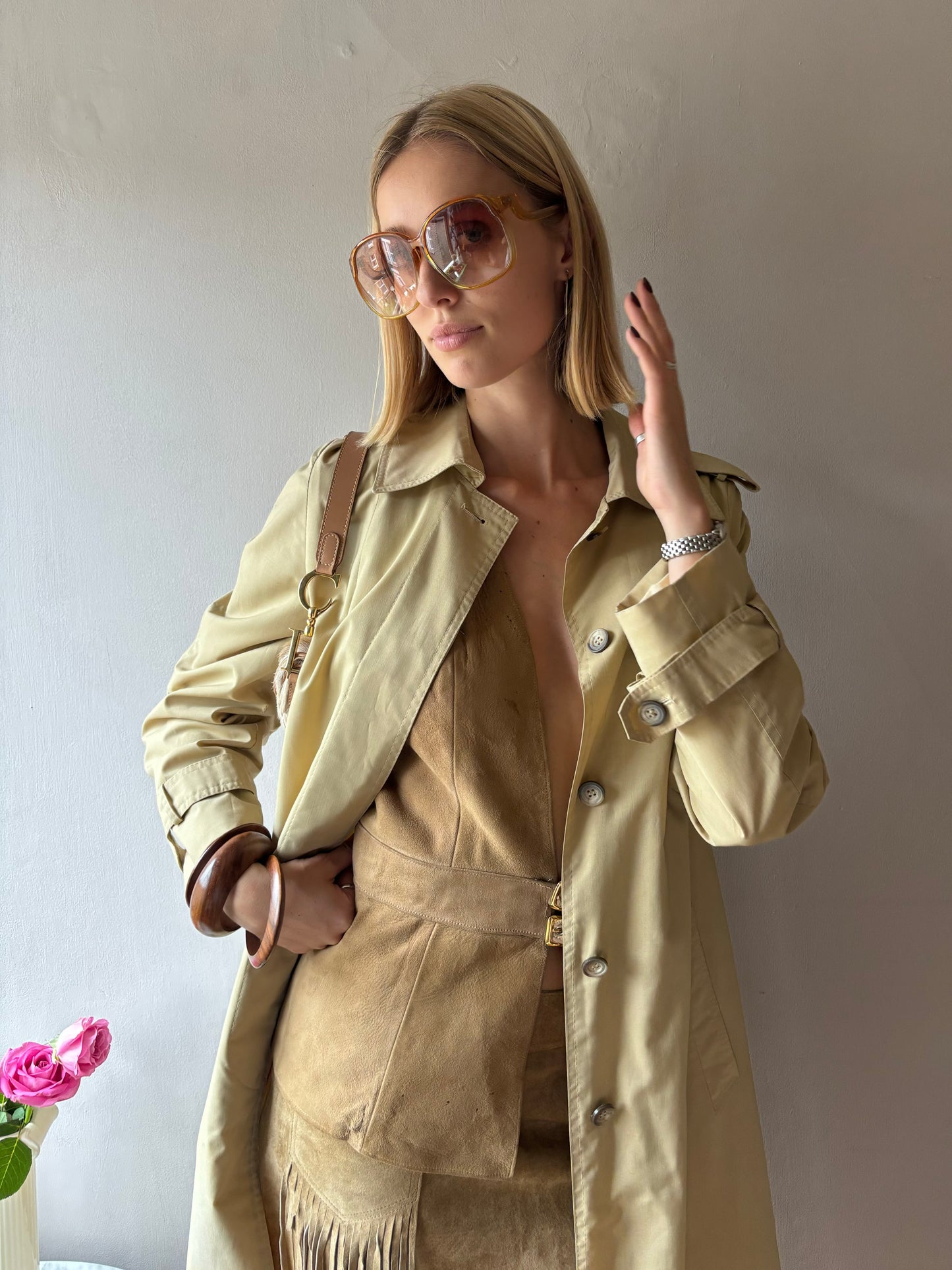 Vintage Camel Trench Coat