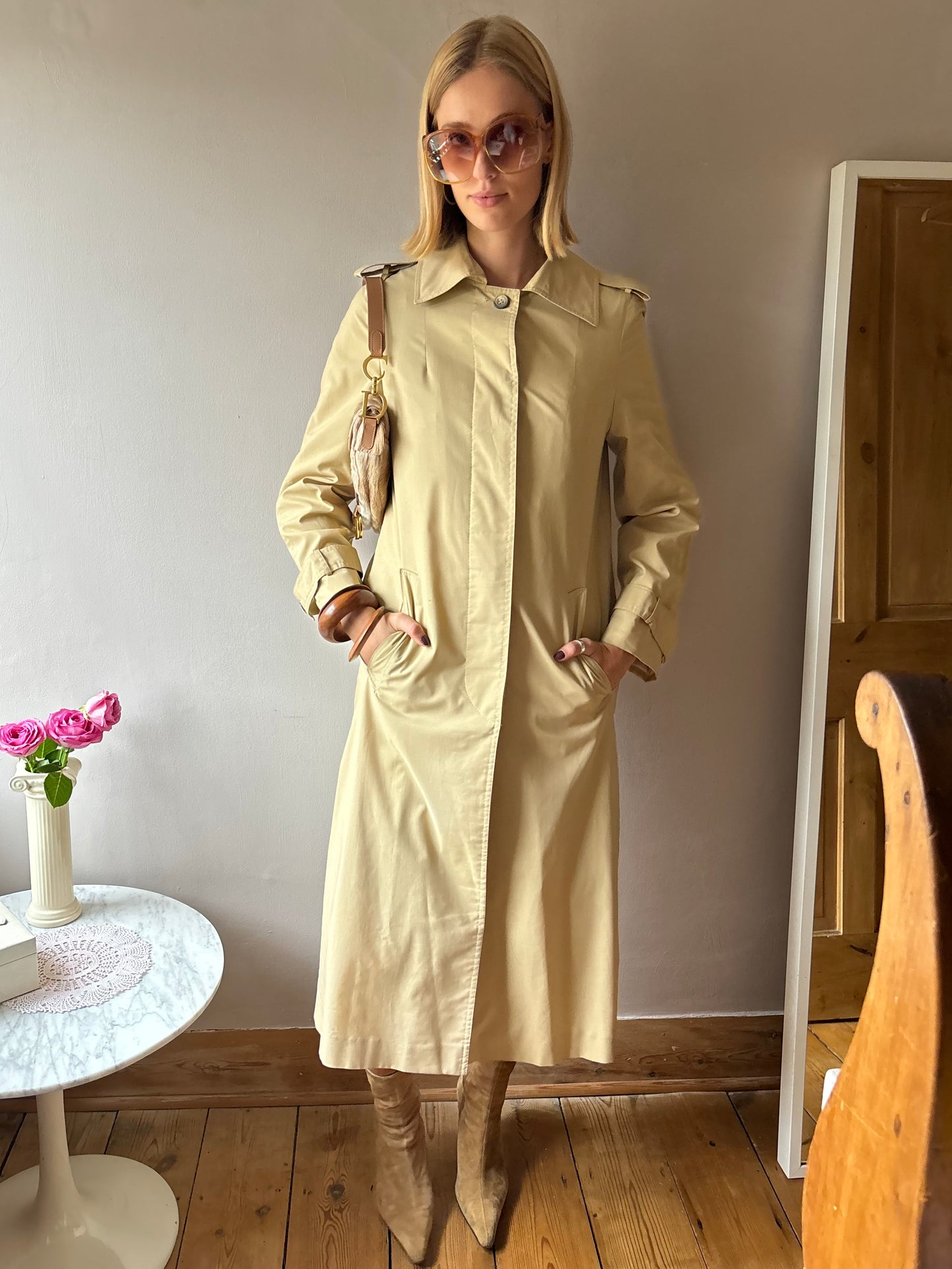 Vintage Camel Trench Coat