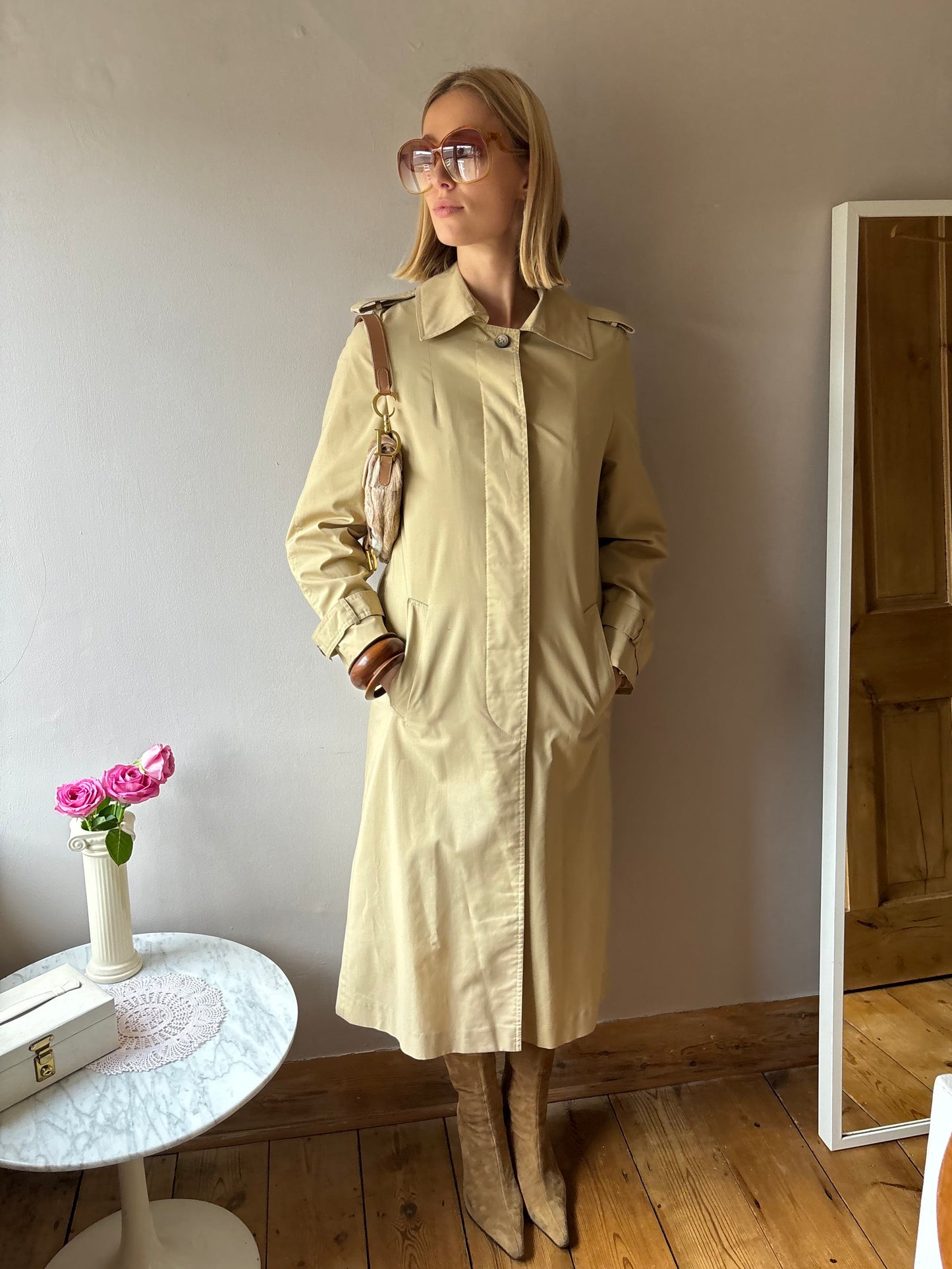 Vintage Camel Trench Coat