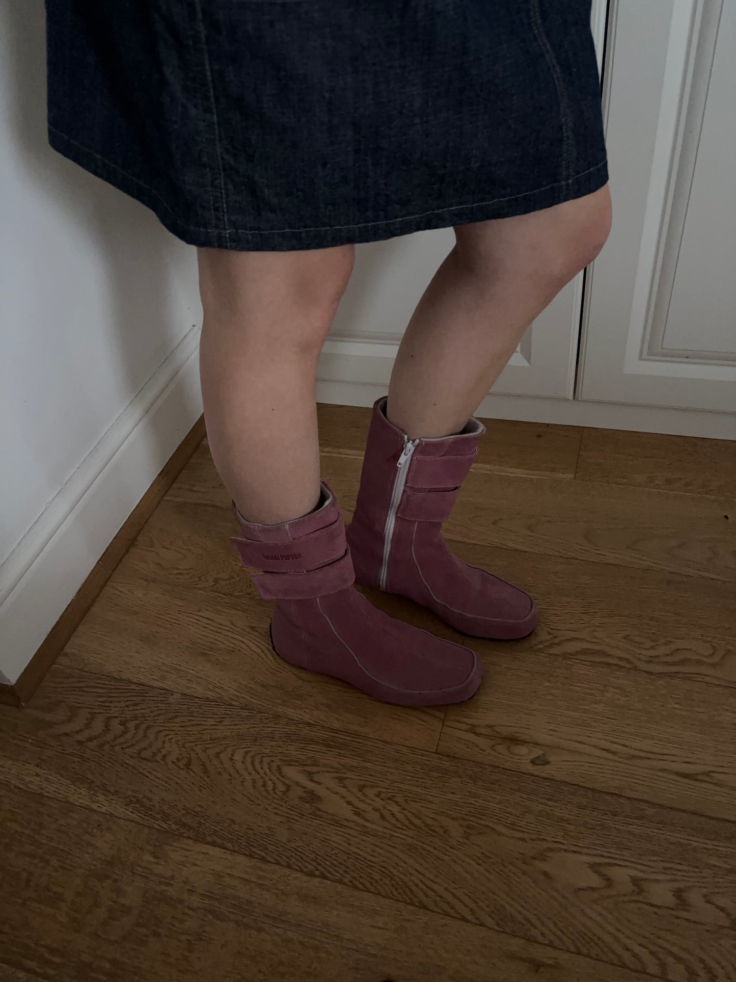 Chilli Pepper Pink Suede Boots