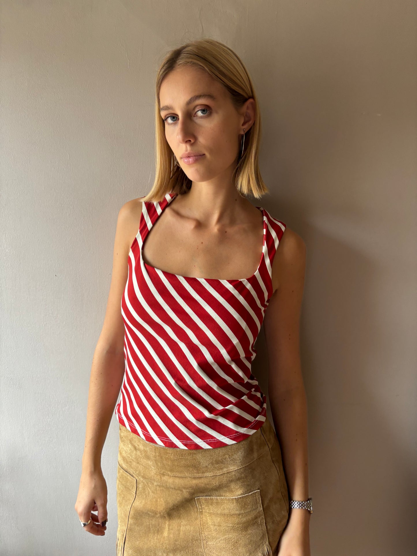 Gianfranco Ferré Red Stripe Top