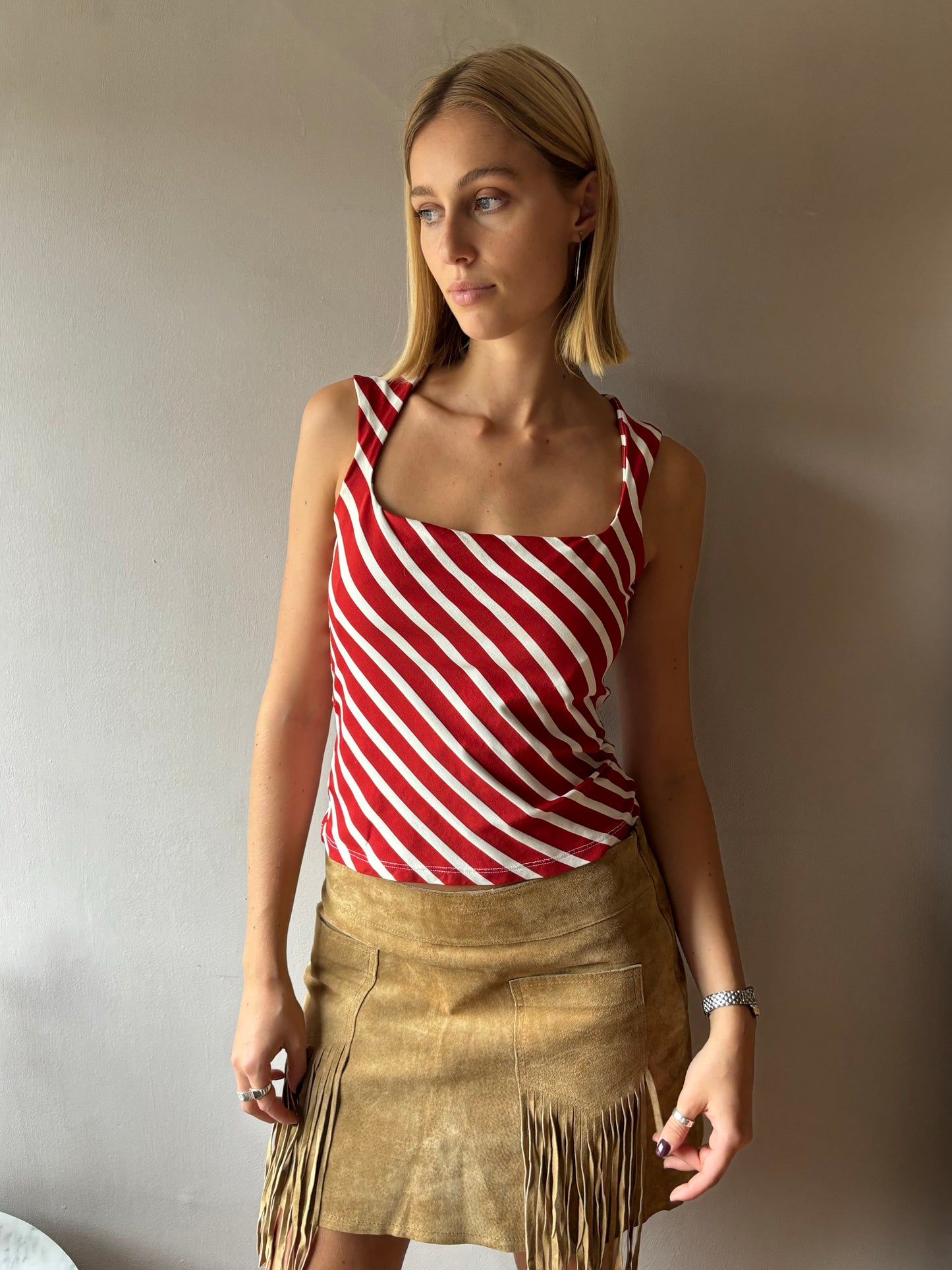 Gianfranco Ferré Red Stripe Top