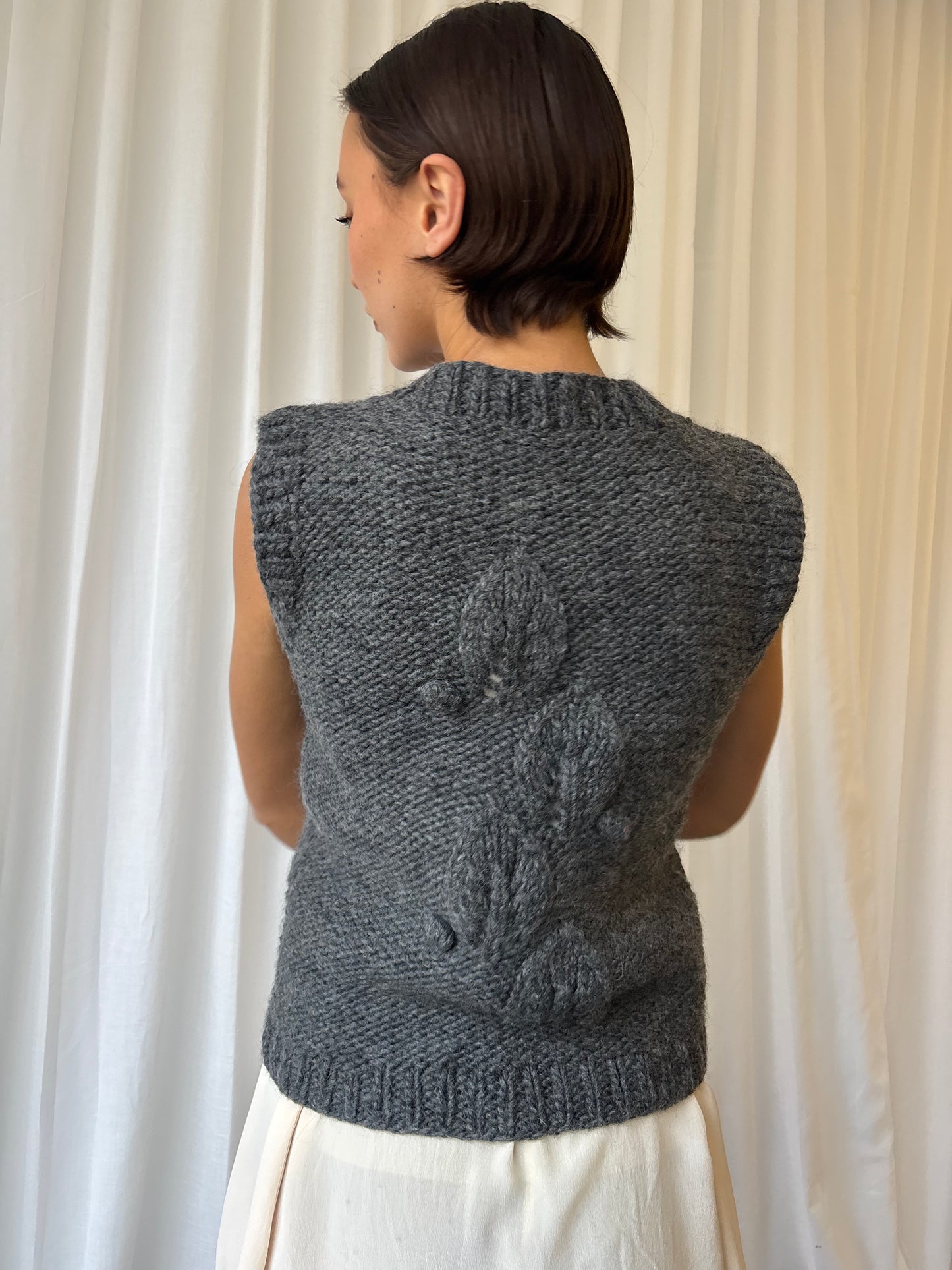 Vintage Grey Knit Vest