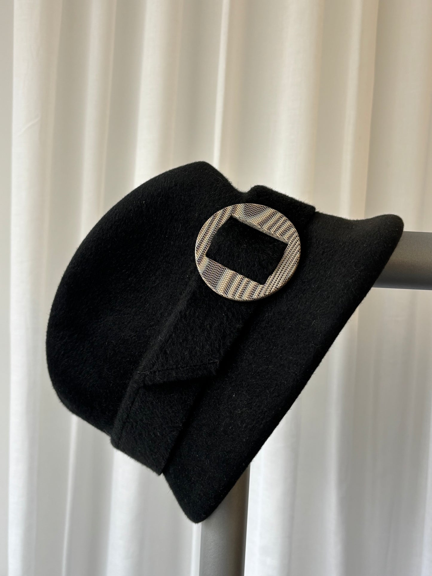 Vintage Black Wool Hat