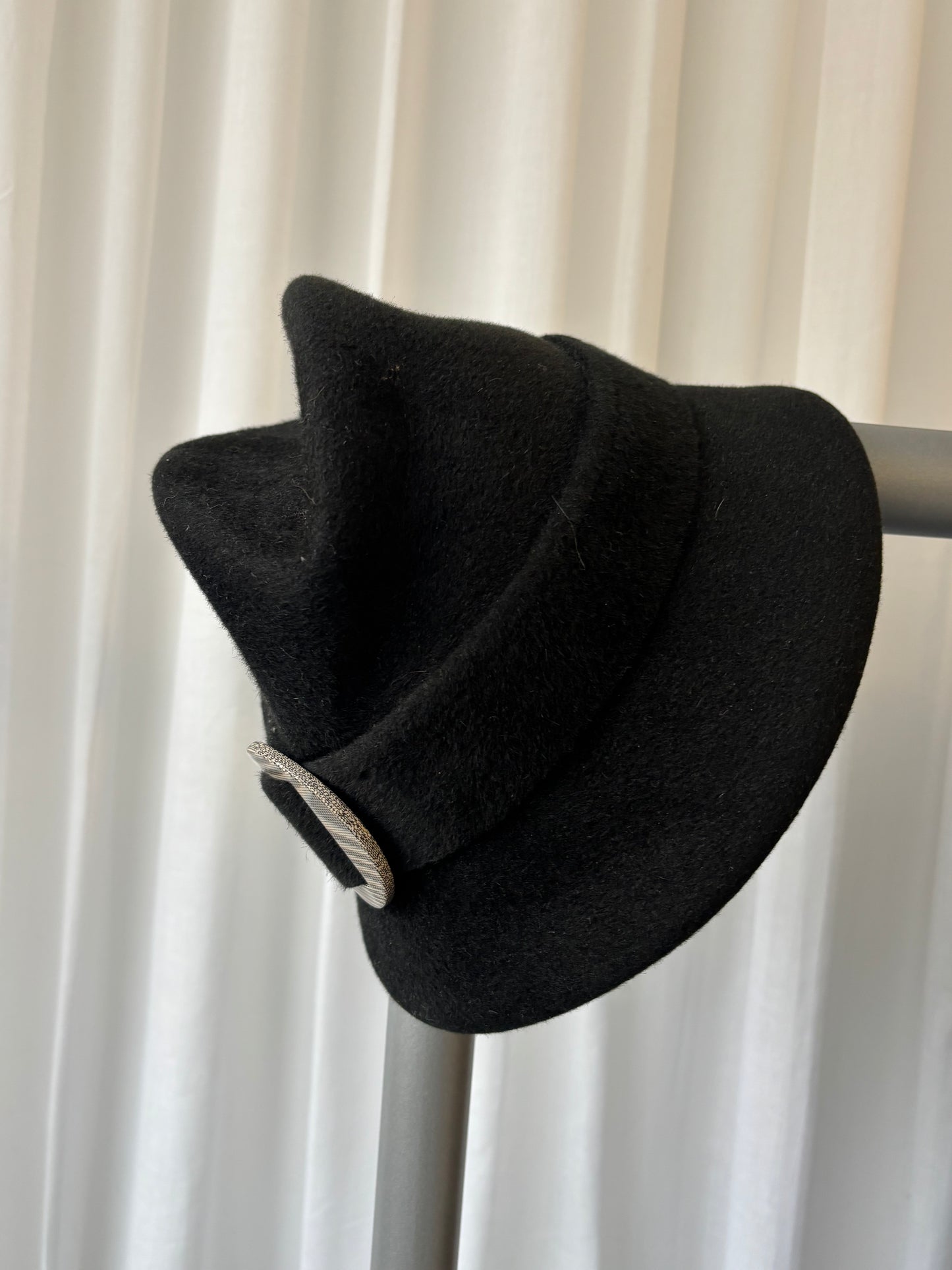 Vintage Black Wool Hat