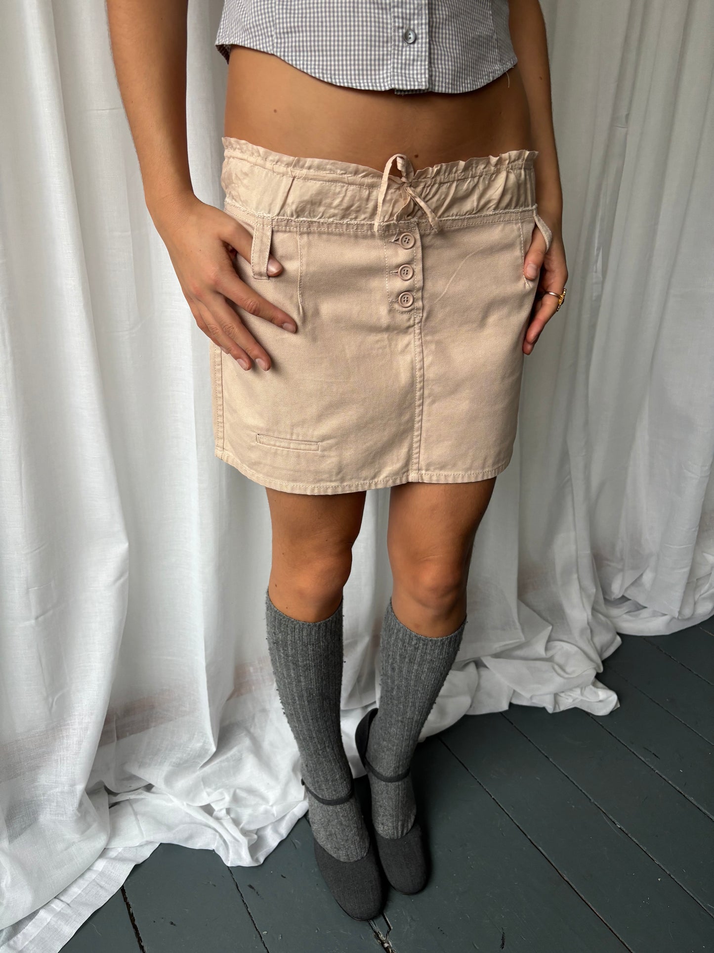 Miu Miu Nude Pink Skirt