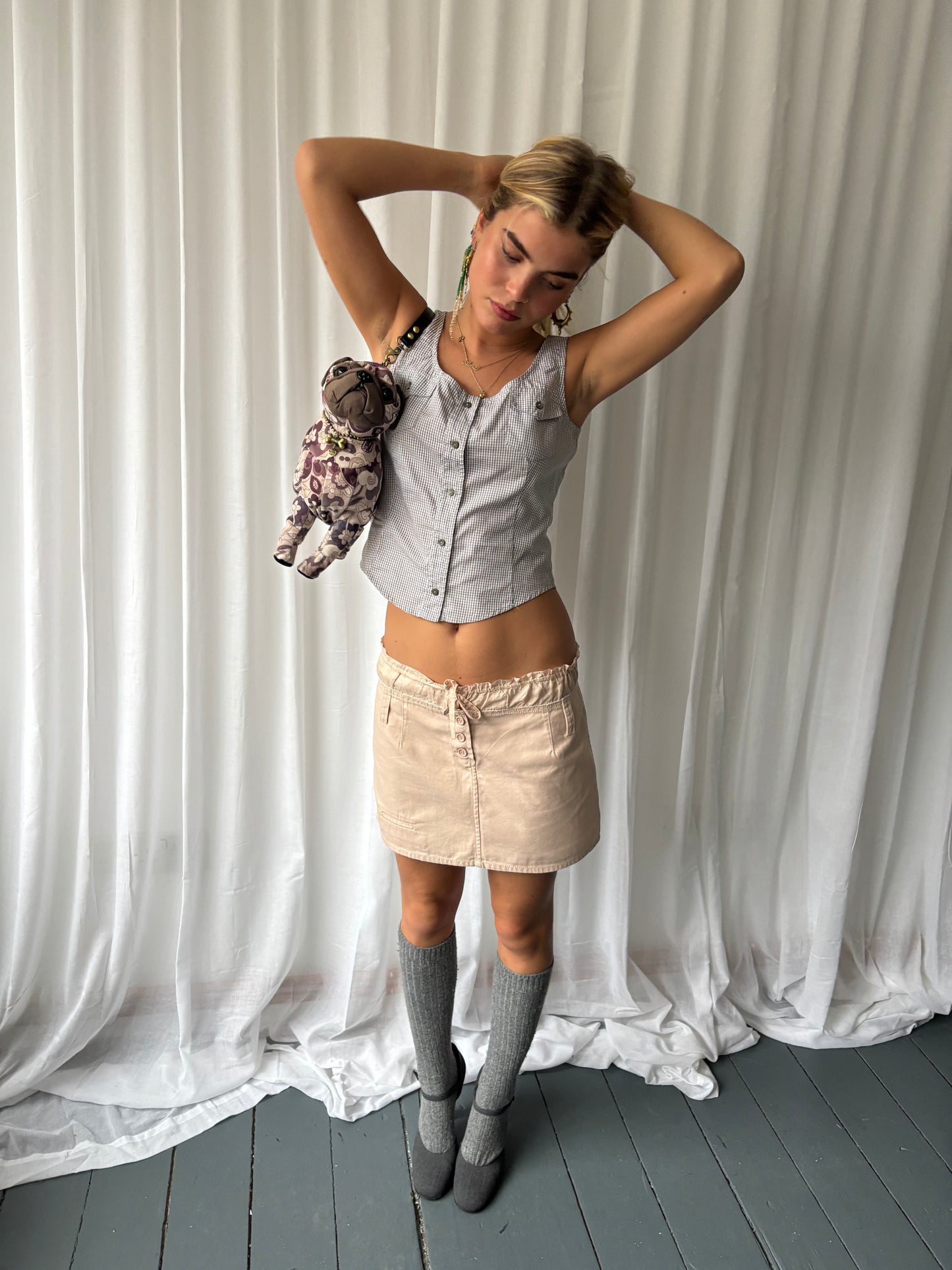 Miu Miu Nude Pink Skirt