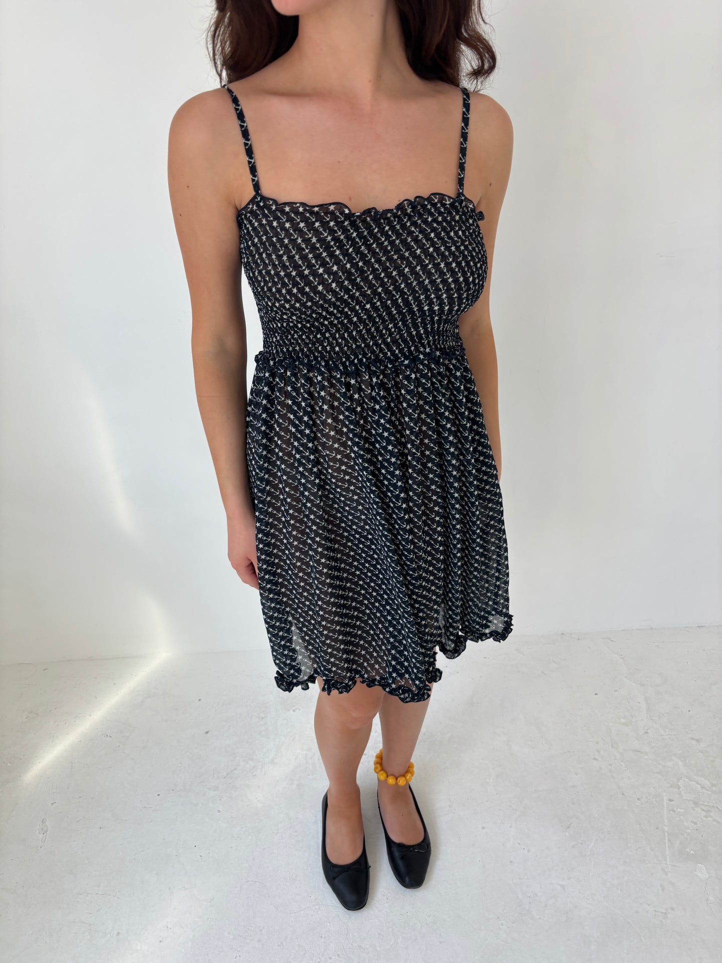 Dolce & Gabbana Navy Sheer Dress
