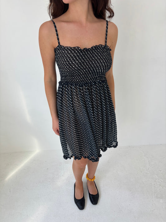 Dolce & Gabbana Navy Sheer Dress