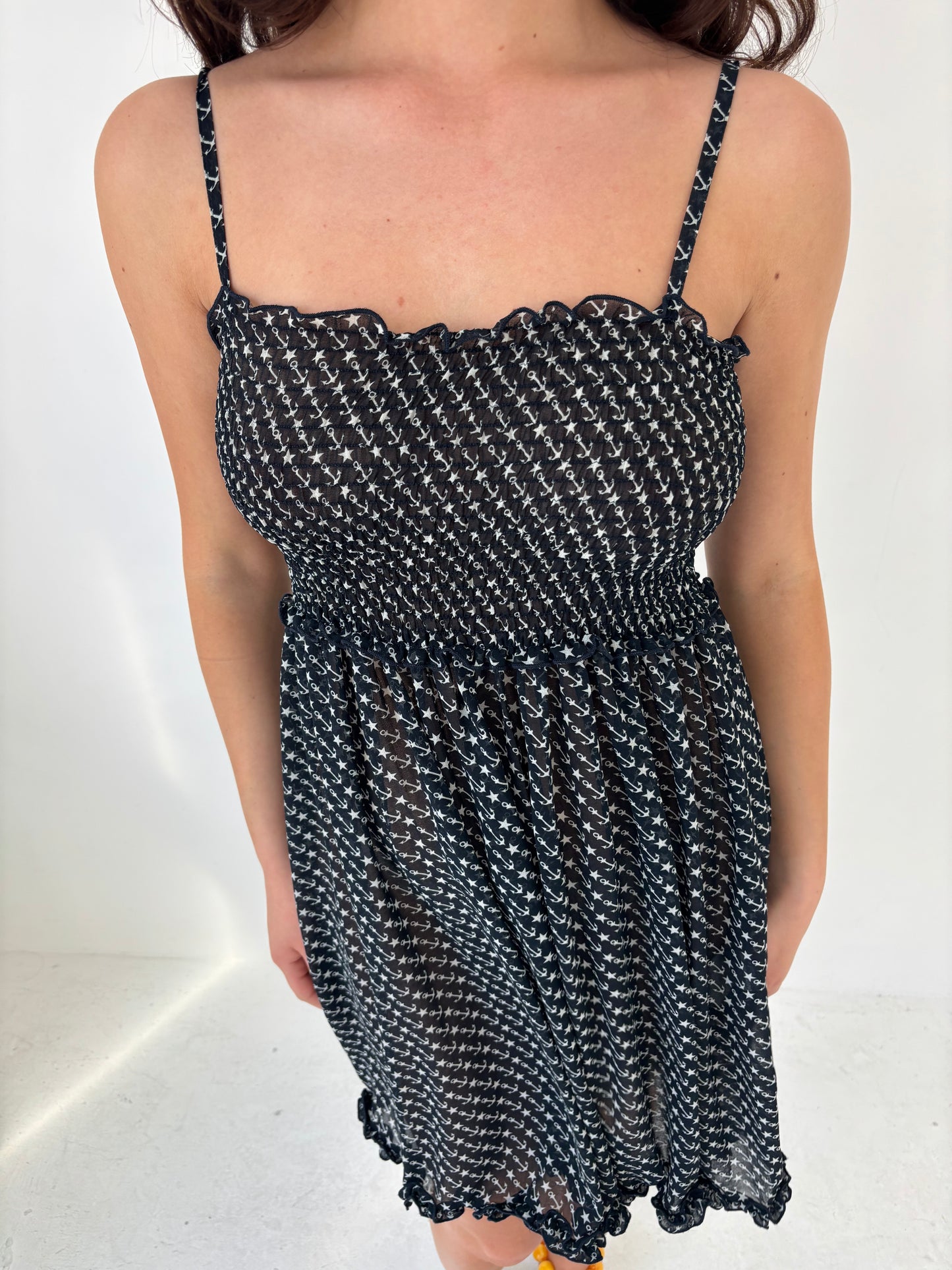 Dolce & Gabbana Navy Sheer Dress