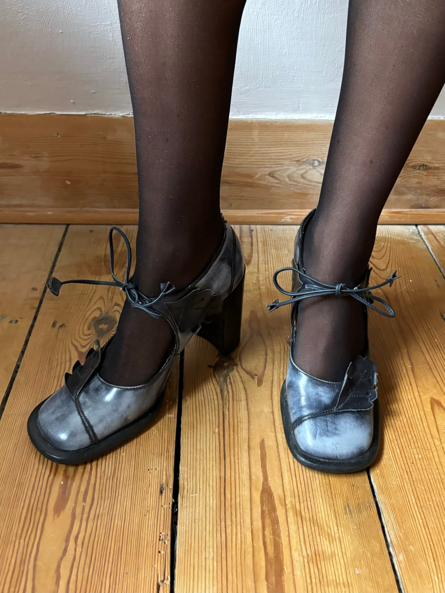 Red or Dead Leather Autumn Leaf Heels