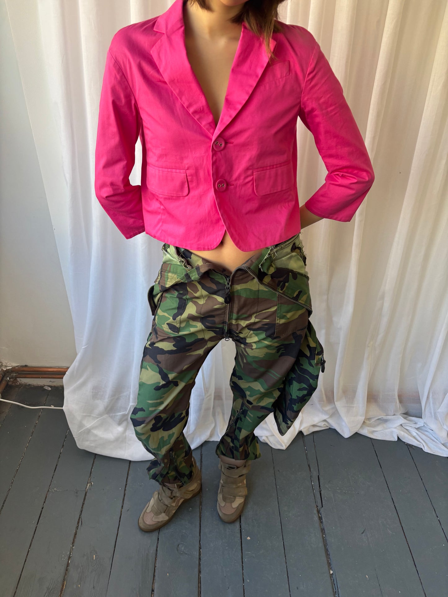 Dsquared2 Cropped Pink Blazer