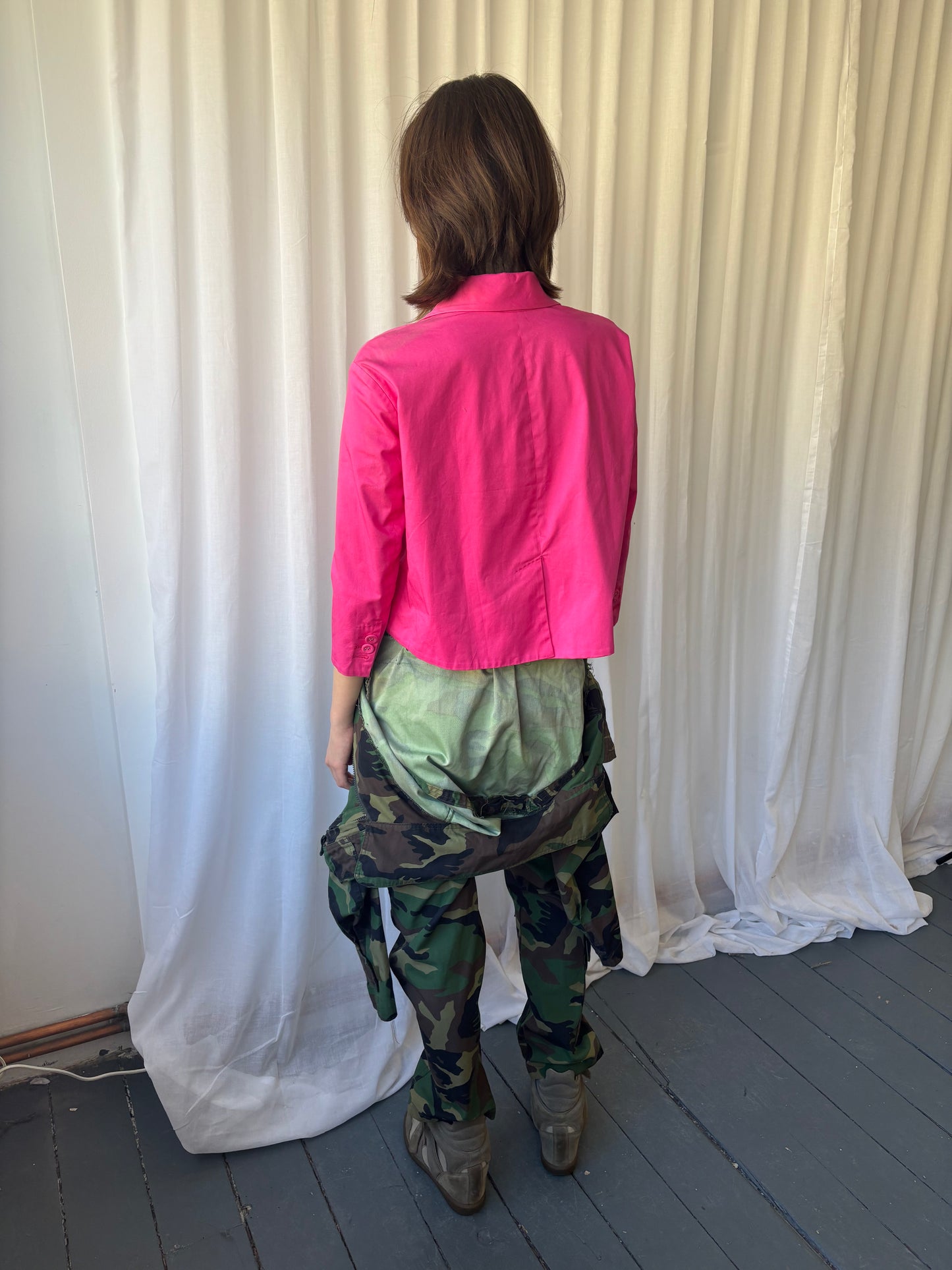 Dsquared2 Cropped Pink Blazer