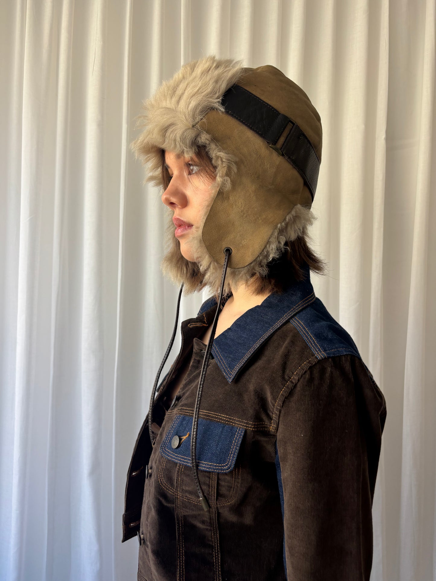 Karl Donoghue Shearling Aviator Hat