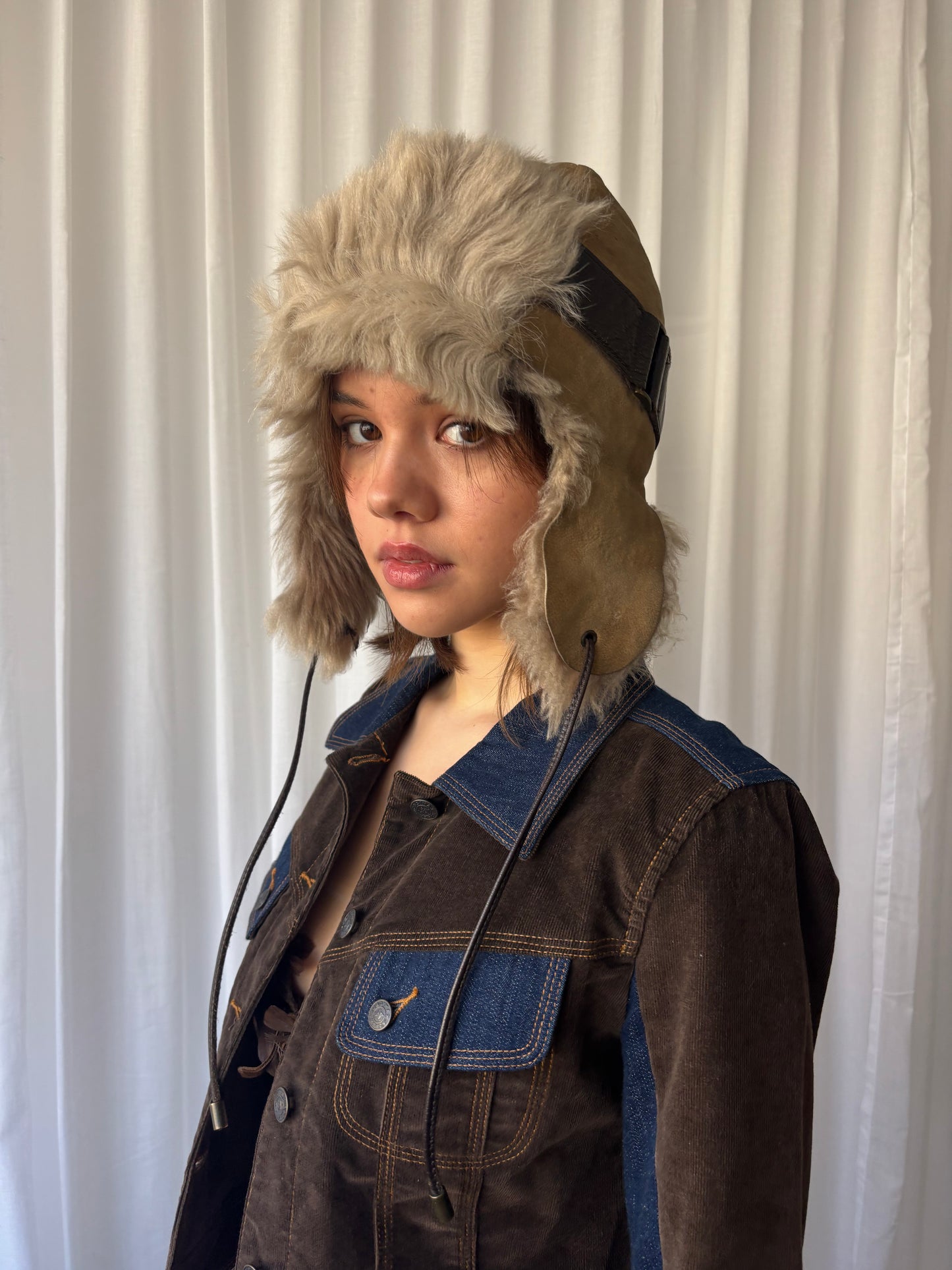 Karl Donoghue Shearling Aviator Hat
